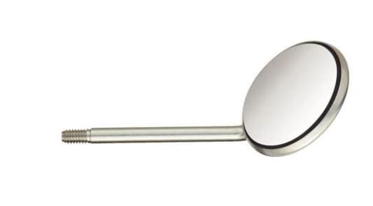 Hu-Friedy HD Mouth Mirror #5 Double-Sided, European Simple Stem, Stainless Steel, 6/Box, MIR5DSHDE - Mirror SS High Definition - Image 1