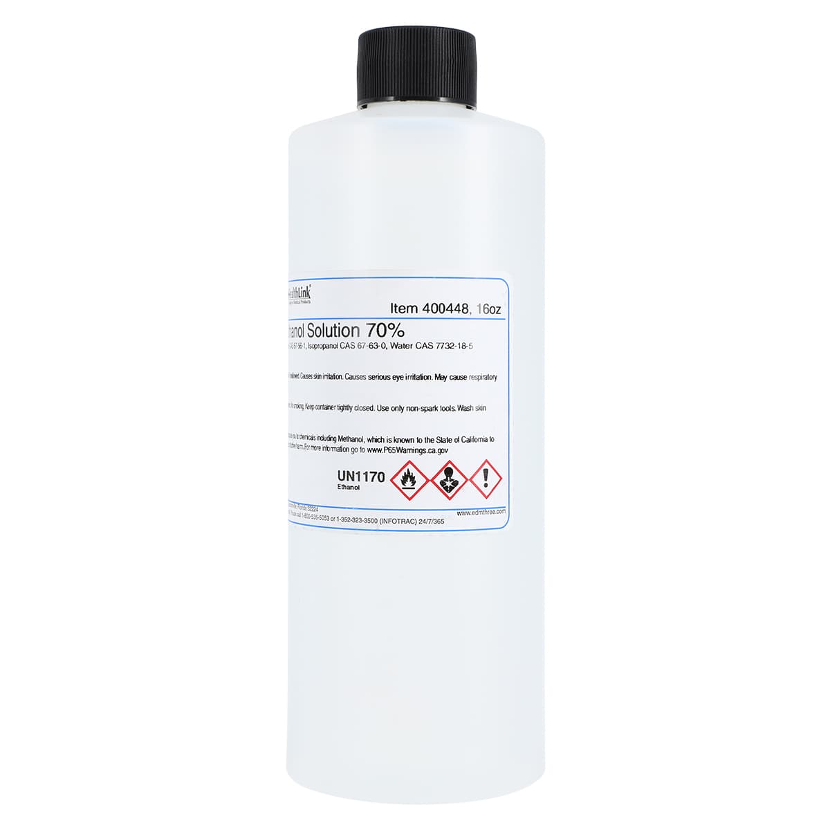 Ethanol Solution 70% Reagent, 16 oz Bottle thumbnail 2