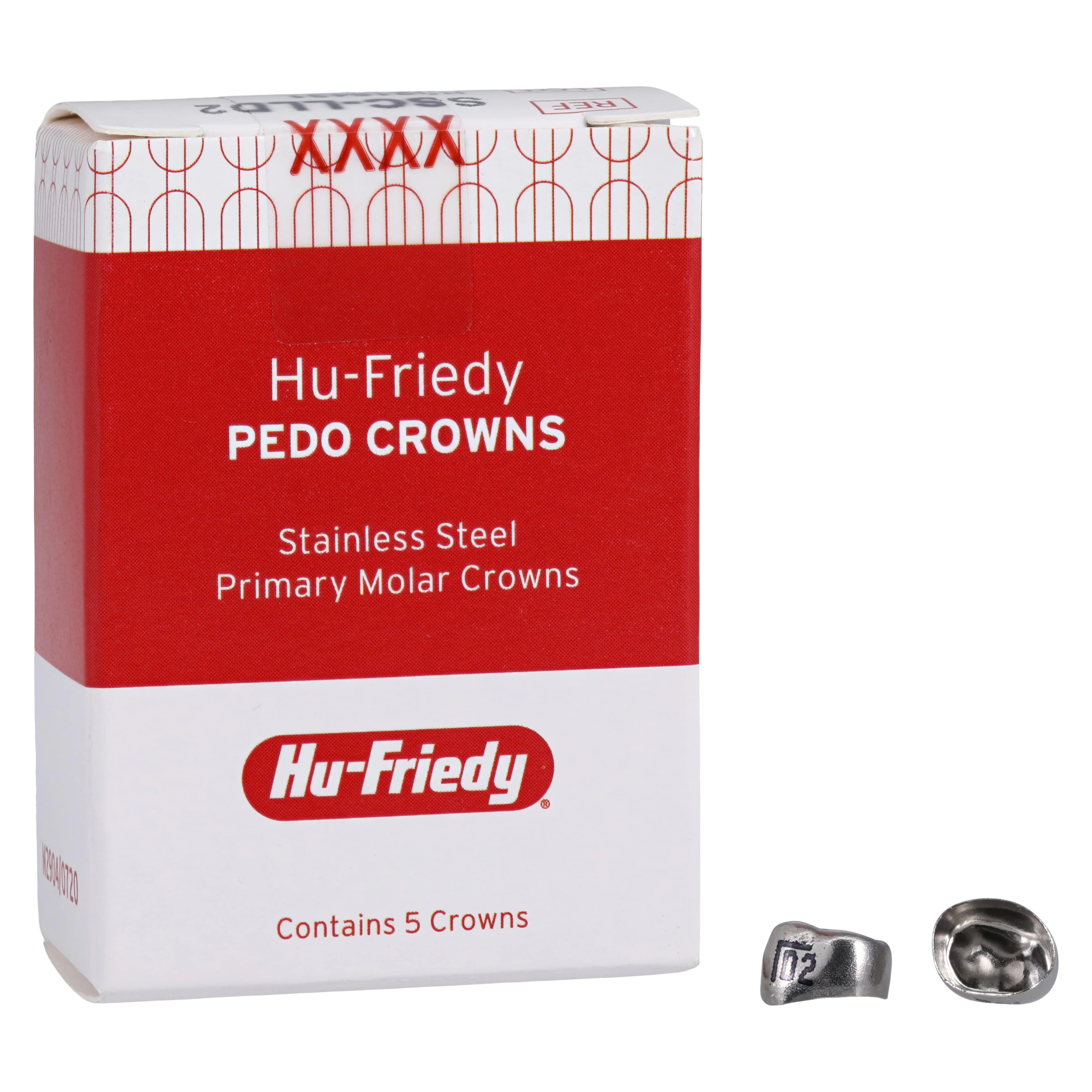 Hu-Friedy Stainless Steel Primary Molar Crown, Lower Left 1st Primary, Size #2 (D2), 5/Box, SSC-LLD2 thumbnail 2