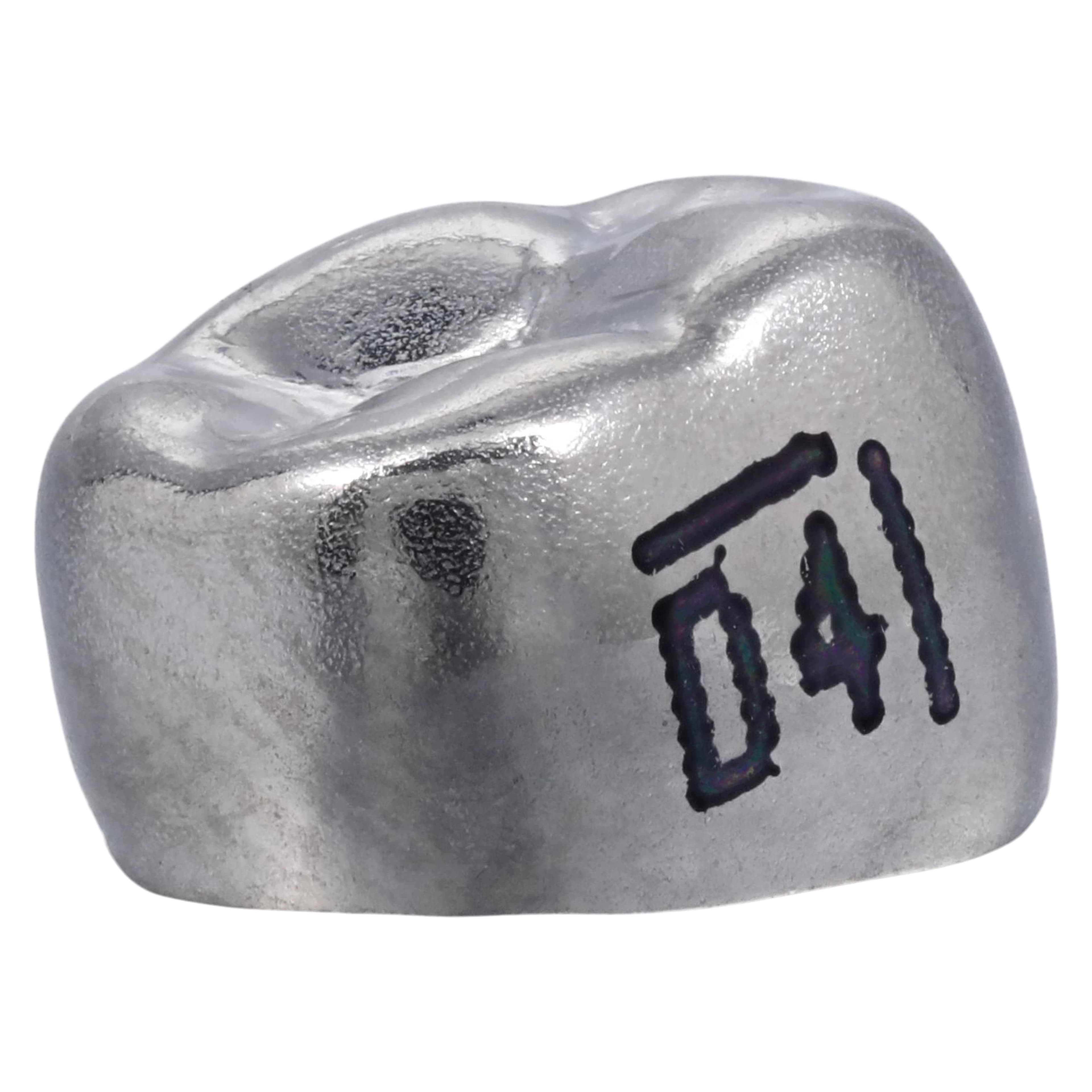 Hu-Friedy Stainless Steel Primary Molar Crown, Lower Right First Molar, Size 4 (D4), Refill Box of 5, SSC-LRD4 thumbnail 2
