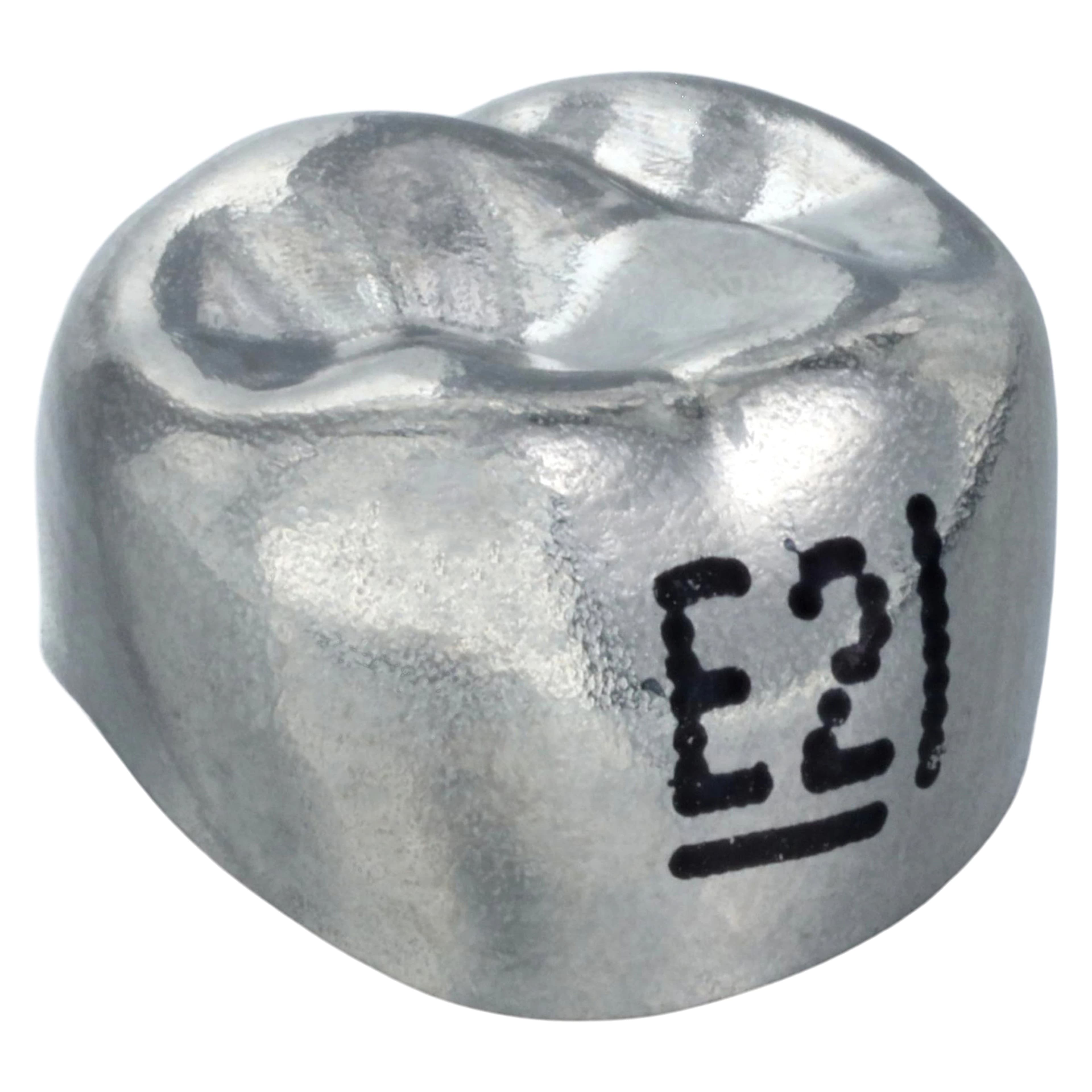 Hu-Friedy Stainless Steel Primary Molar Crown, Upper Right 2nd Primary (Size E2), Refill 5/Pack, SSC-URE2 thumbnail 2