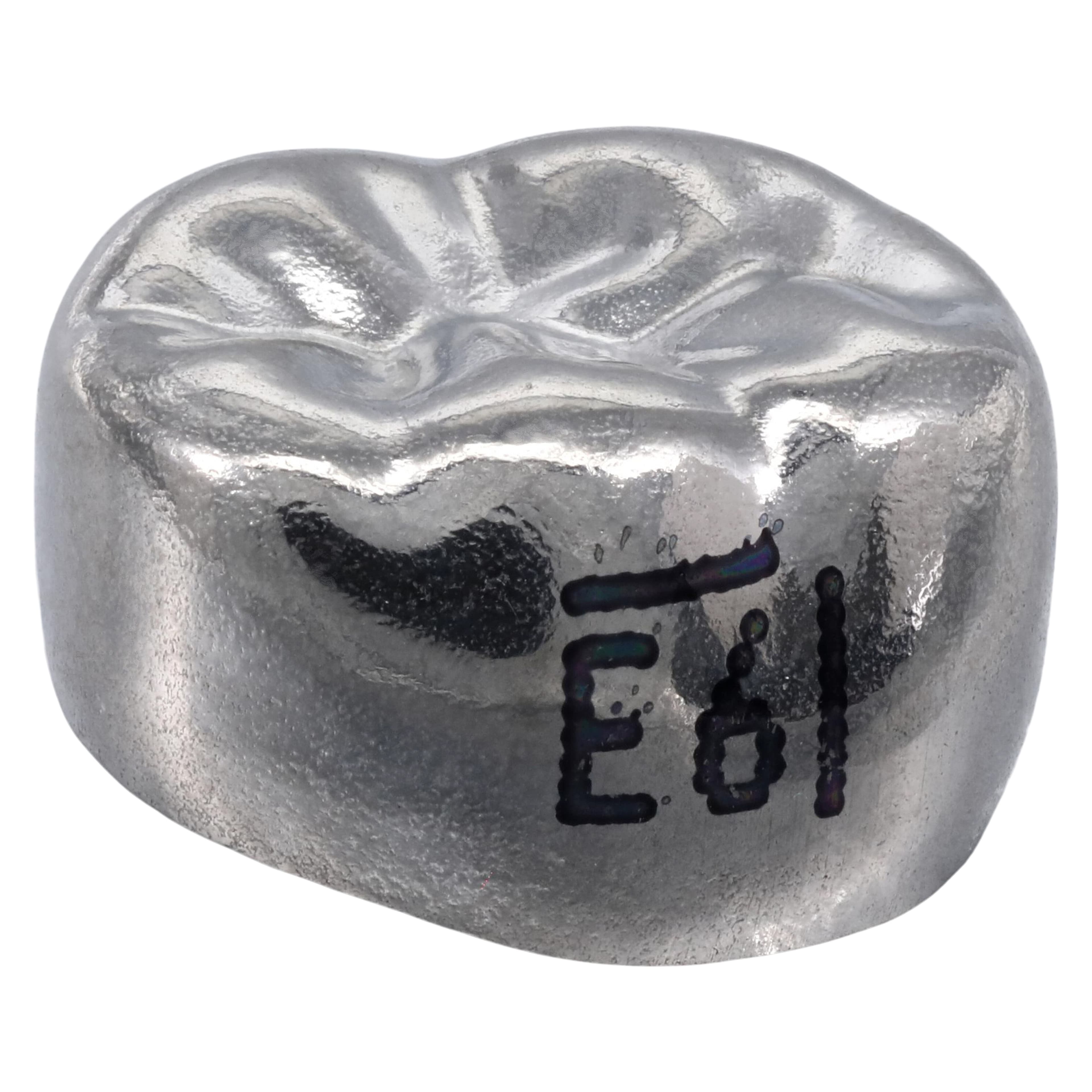 Hu-Friedy Stainless Steel Pedo Crowns, Lower Right Primary 2nd Molar #6 (E6), Refill 5/Pack, SSC-LRE6 thumbnail 2