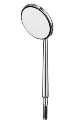 Hu-Friedy HD European Simple Stem Mirror, #4, Stainless Steel, High Definition, 12/Box, 951242 - HD European Simple Stem Mirror - Image 1