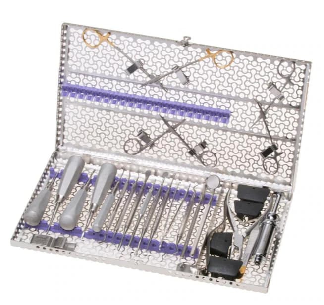 IMS Infinity Series Oral Surgery Cassette, Purple, Stainless Steel, 8" x 14.5" x 1.25", 12 Instruments, IMNOS4 - IMS Infinity Series Oral Surgery Cassette - Image 1