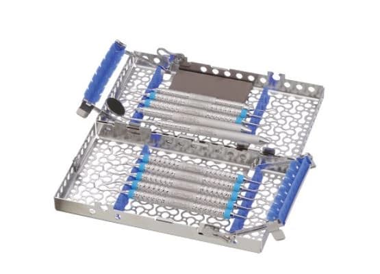 IMS® Infinity Series™ Double-Decker 8-Instrument Cassette, 8" x 1.5" x 3", Green, Stainless Steel, IMN9089 - IMS® Infinity Series™ Cassettes – 8-Instrument Double-Decker Cassette, 8" x 1.5" x 3" - Green - Image 1