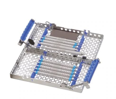 IMS® Infinity Series™ Cassettes – 14-Instrument Double-Decker Cassette, 8" x 1.5" x 4.5", White, IMN9142 - IMS® Infinity Series™ Cassettes – 14-Instrument Double-Decker Cassette, 8" x 1.5" x 4.5" - White - Image 1