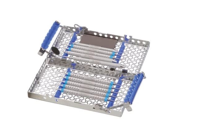 IMS® Infinity Series™ Double-Decker Cassette, 20-Instrument, 9.7" x 1.5" x 6", White, Stainless Steel, IMN9202 - IMS® Infinity Series™ Cassettes – 20-Instrument Double-Decker Cassette, 9.7" x 1.5" x 6" - White - Image 1