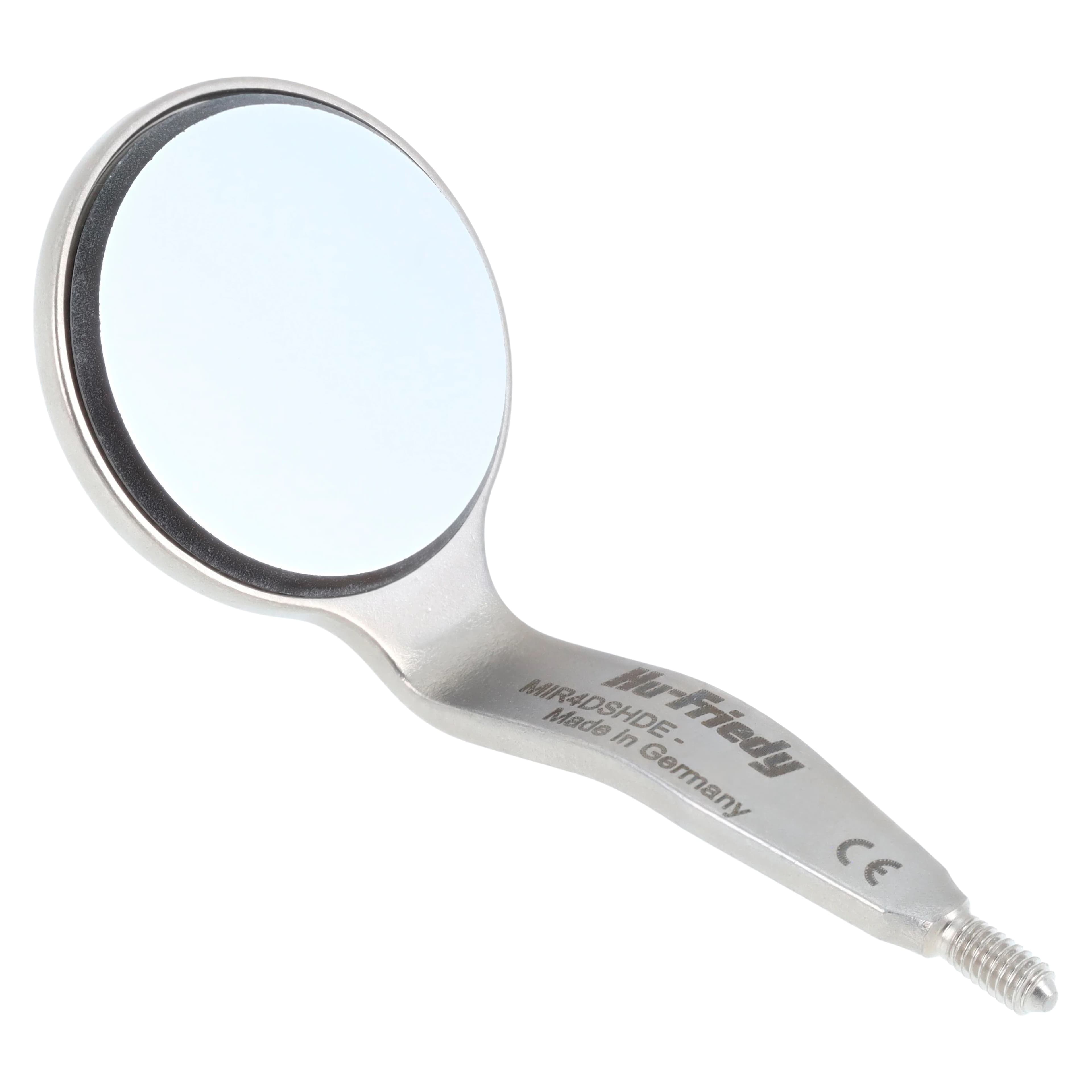 Hu-Friedy #4 HD Double-Sided Simple Stem Mirror, Stainless Steel, 1 Each - 4 DS HD Simple Stem SS Mirror - Image 1