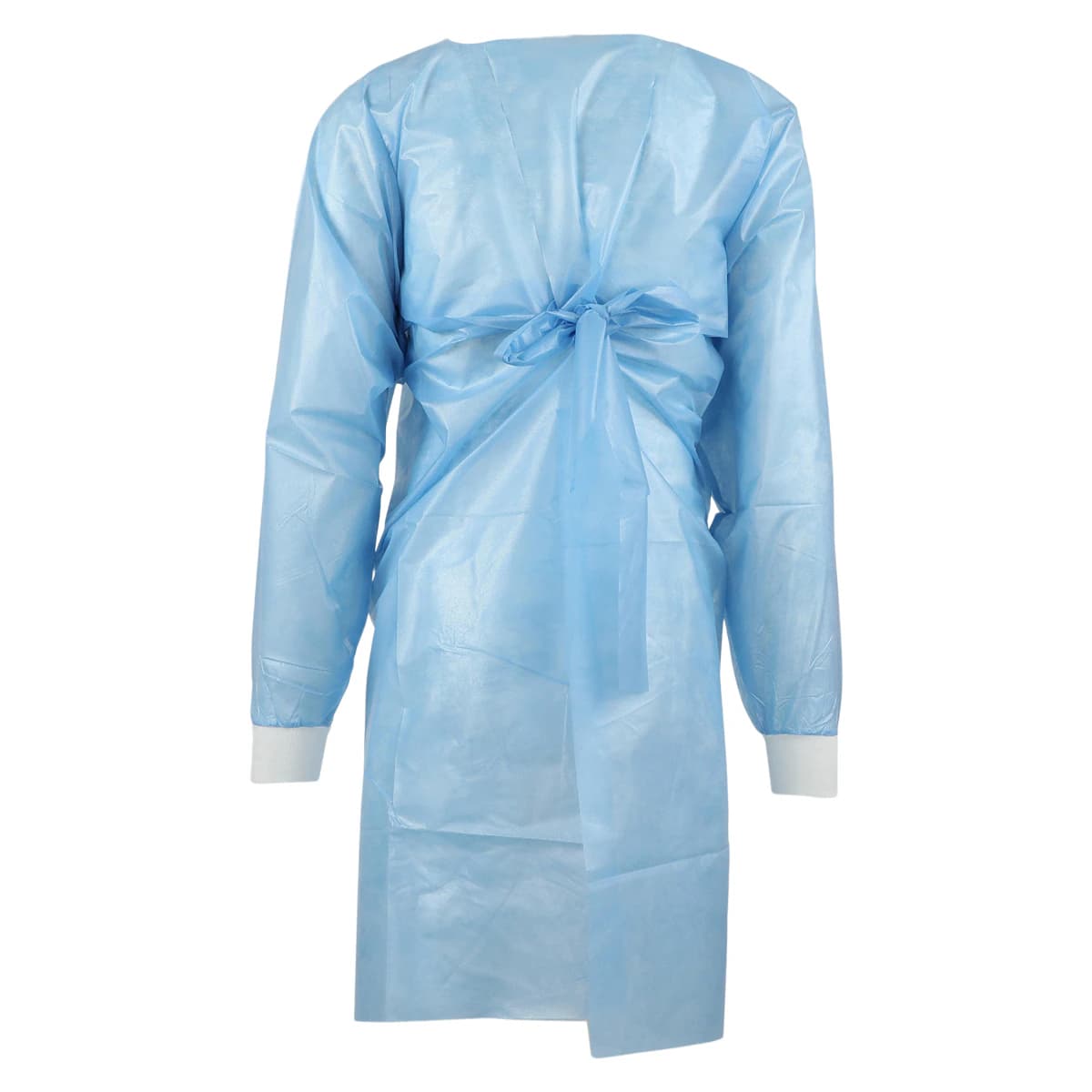 Cardinal Disposable Isolation Gown, AAMI Level 4, Coated Polypropylene, Adult Universal Size, Blue, Below Knee, 100/Case thumbnail 3