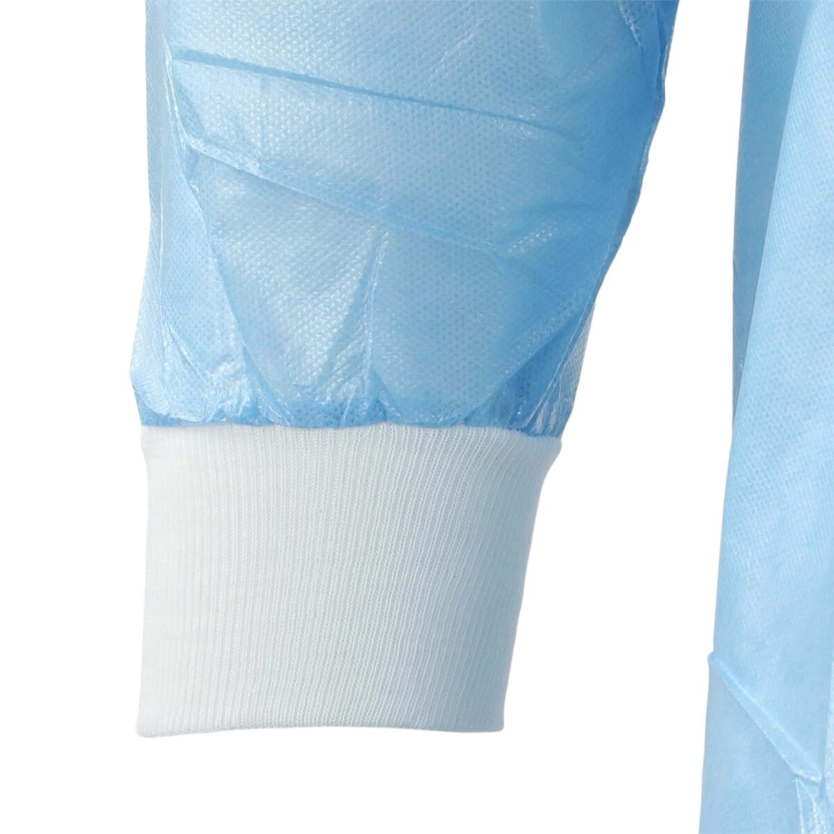Cardinal Disposable Isolation Gown, AAMI Level 4, Coated Polypropylene, Adult Universal Size, Blue, Below Knee, 100/Case thumbnail 4