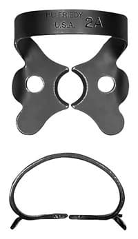 Hu-Friedy Black Line Rubber Dam Clamp #2A, Winged, Larger Premolars, RDCM2AX - Clamp, Rubber Dam #2A, Black Line - Image 1