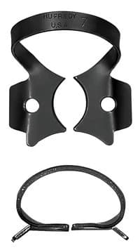 Hu-Friedy Black Line Rubber Dam Clamp #7, Winged, Lower Molar, RDCM7X - Clamp, Rubber Dam #7, Black Line - Image 1
