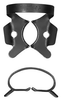 Hu-Friedy Black Line Rubber Dam Clamp #7A, Winged, Large Lower Molars, Satin Steel, 1 Each - Clamp, Rubber Dam #7A, Black Line - Image 1