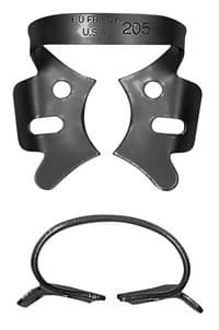 Hu-Friedy Black Line Rubber Dam Clamp #205, Winged, Large Upper Molars, 1 Each, RDCM205X - Clamp, Rubber Dam #205, Black Line - Image 1