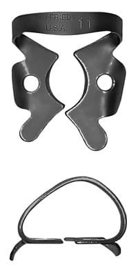 Hu-Friedy Black Line Rubber Dam Clamp #11, Winged, Small Upper Right/Lower Left Molars, RDCM11X - Clamp, Rubber Dam #11, Black Line - Image 1