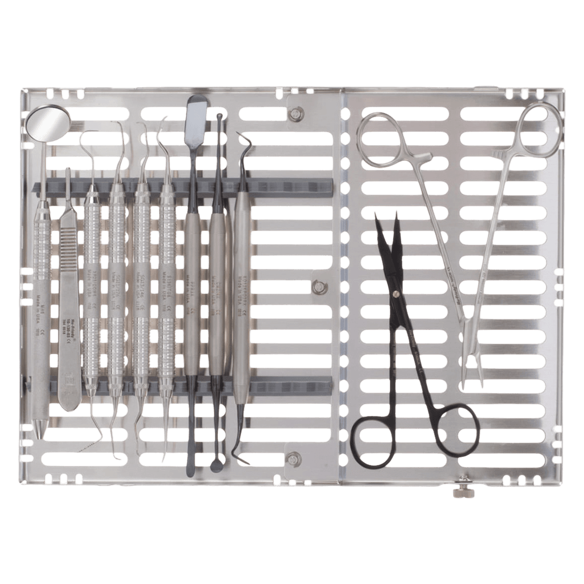 Hu-Friedy Black Line Basic Perio Kit, Surgical, Stainless Steel, 14-Piece, IMNBASPERX - Black Line Basic Perio Kit - Black Line Basic Perio Kit - Image 1
