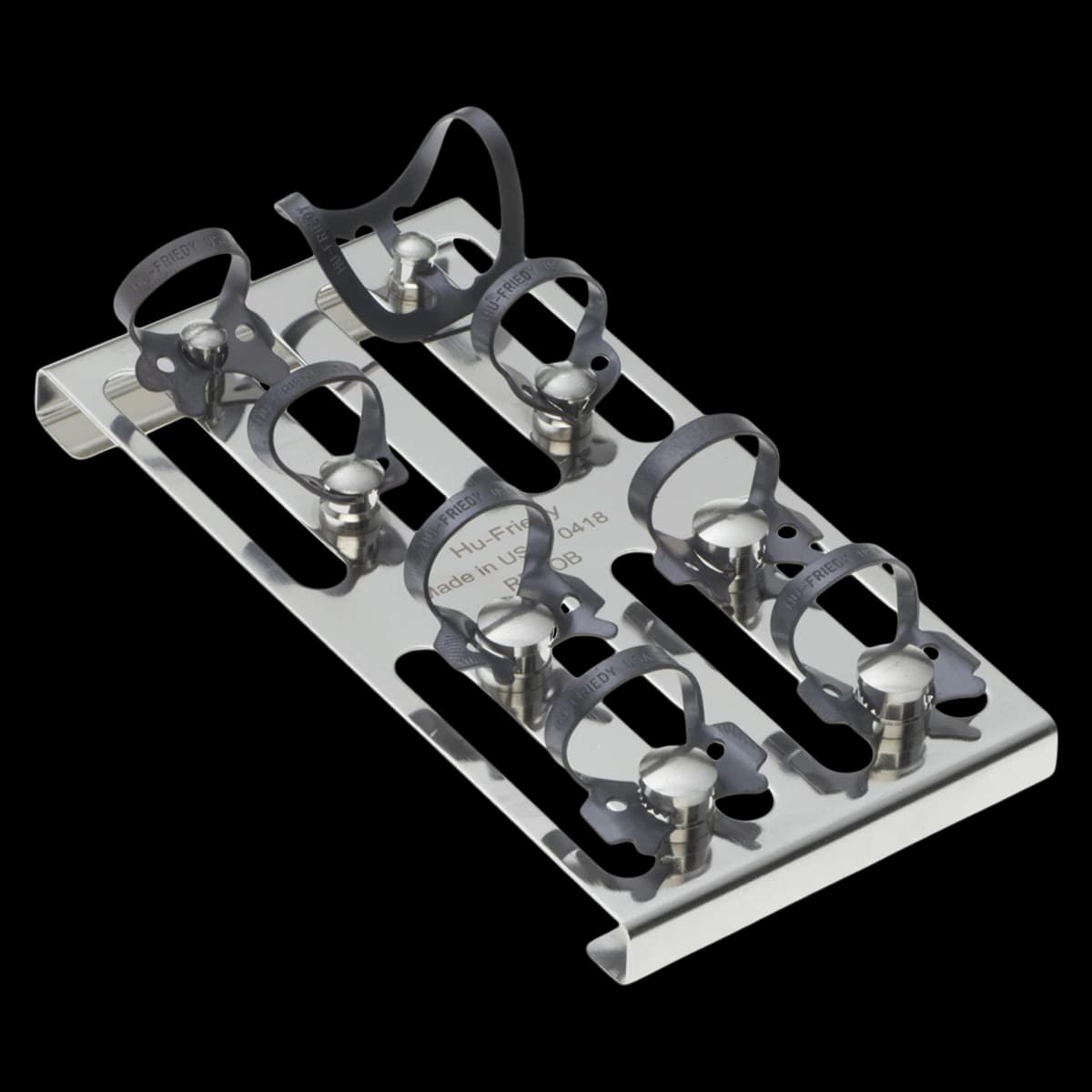 Hu-Friedy Black Line Rubber Dam Clamp Kit, Assorted 9 Instruments with Organizing Board, RDCKITX - Black Line Rubber Dam Clamp Kit - Image 1