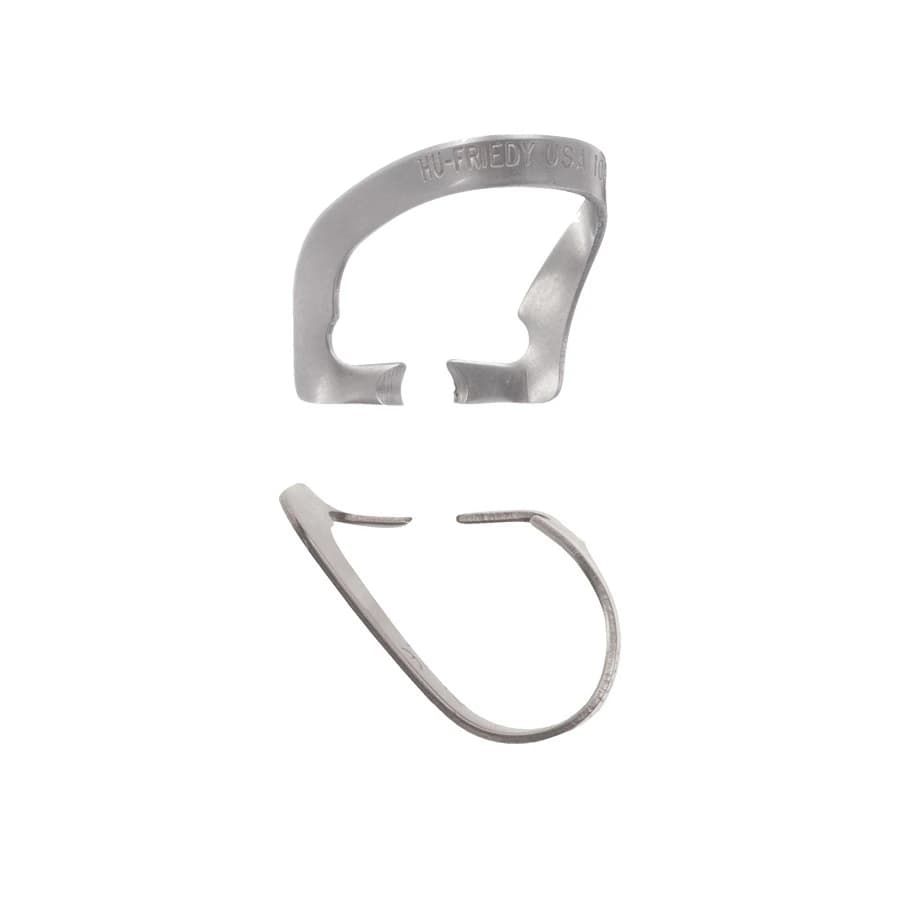 Hu-Friedy #106L Rubber Dam Clamp, Satin Steel, Wingless, Matte Finish, Each - #106L Rubber Dam Clamp Satin Steel - Image 1