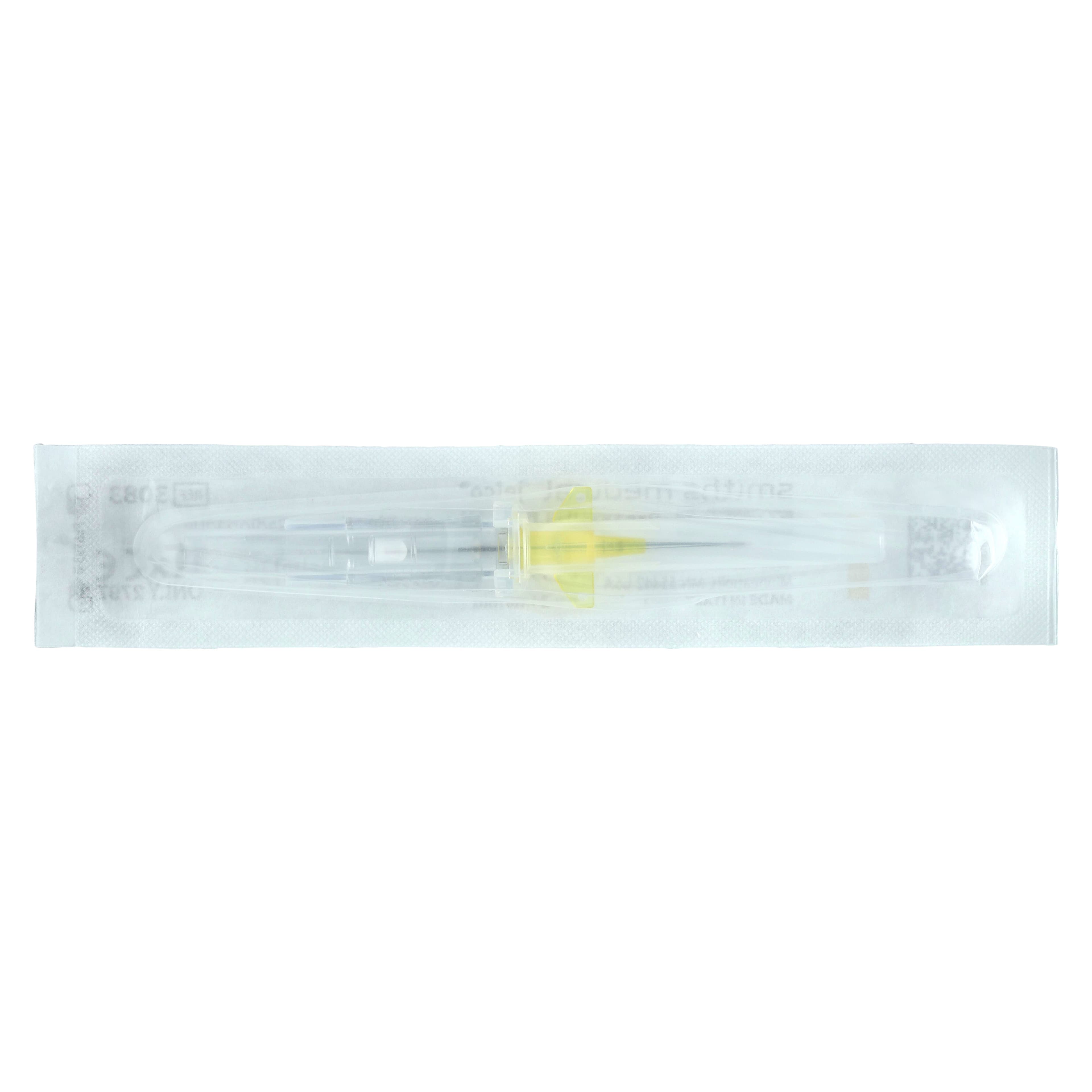 Jelco Protectiv Plus IV Catheter with Wings, 24 Gauge, 5/8" Length, Safety Straight, Yellow, Sterile, 50/Box thumbnail 3