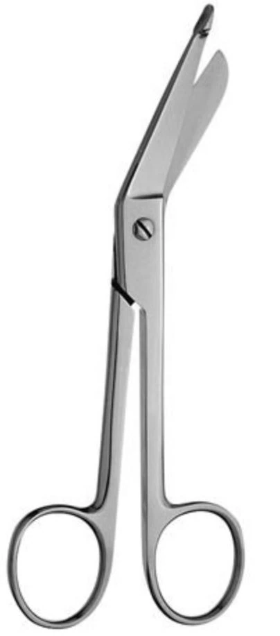 Lister Bandage Scissors, Angled 5-1/2", Stainless Steel, Autoclavable, Reusable, Each - Scissor Lister Bandage SS - Image 1