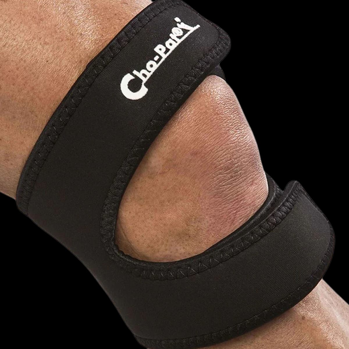 Cho-Pat Dual Action Knee Strap, Neoprene, Medium, Black - Strap Dual Action Knee Black - Image 1