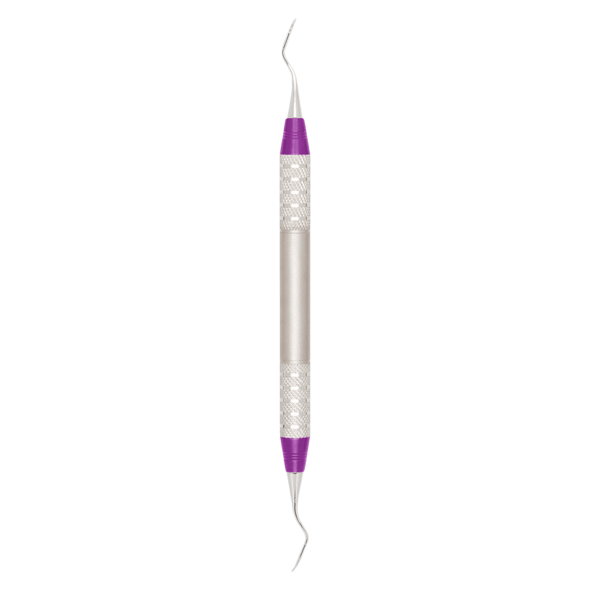A. Titan Instruments D-Lite Sub 13/14 Curette, Double End, #6 Handle, Stainless Steel, Purple, Each - Sub 13-14 Curette D-Lite Handle - Image 1
