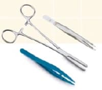 Medical Action Industries Thumb Forceps, Metal, Etched Tip, 5" Length, 20/Box - Forcep Metal Thumb Etched Tip - Image 1