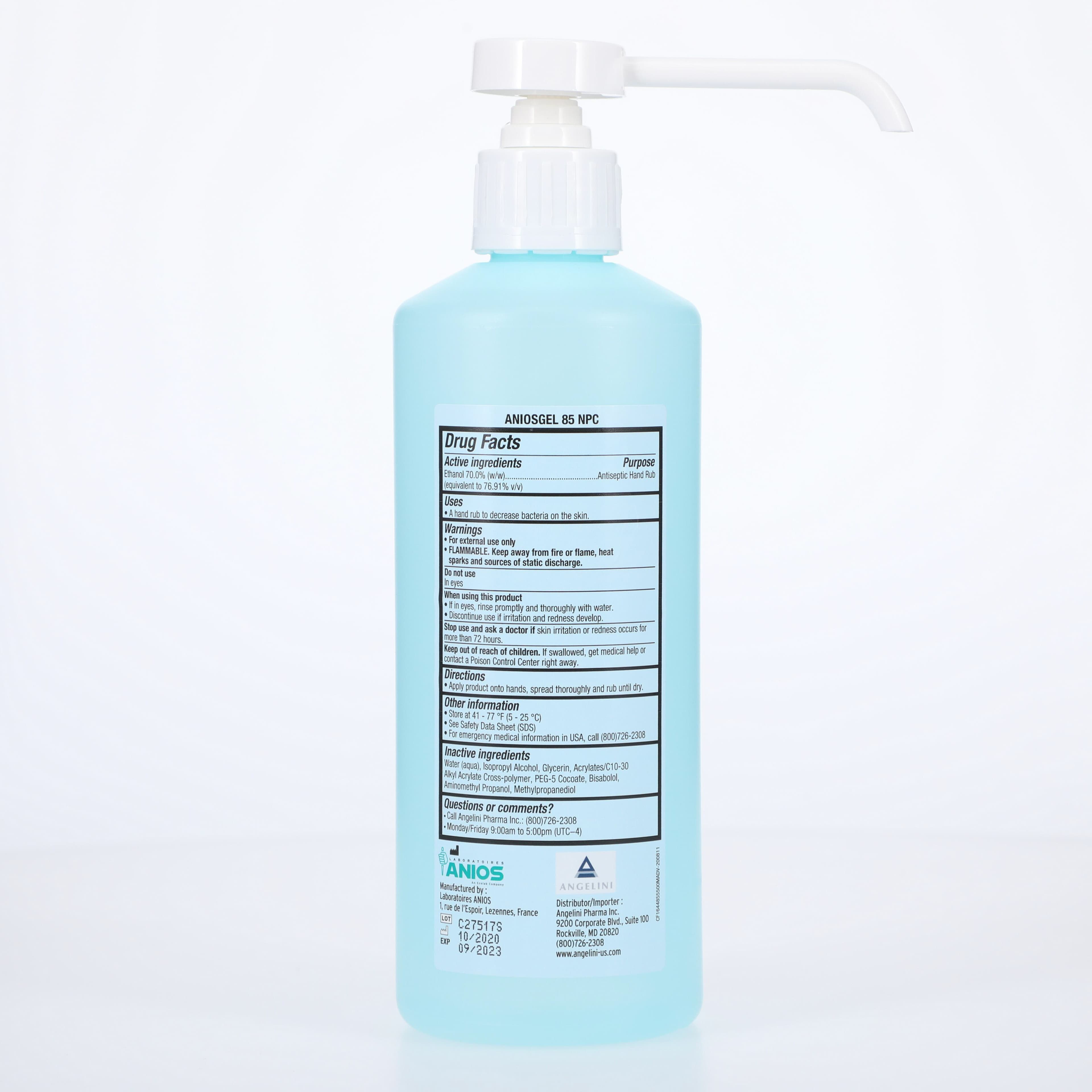 Aniosgel 85 NPC Sanitize Hand Rinse, 500mL (16.9 oz), Ethyl Alcohol, 12/Case thumbnail 2