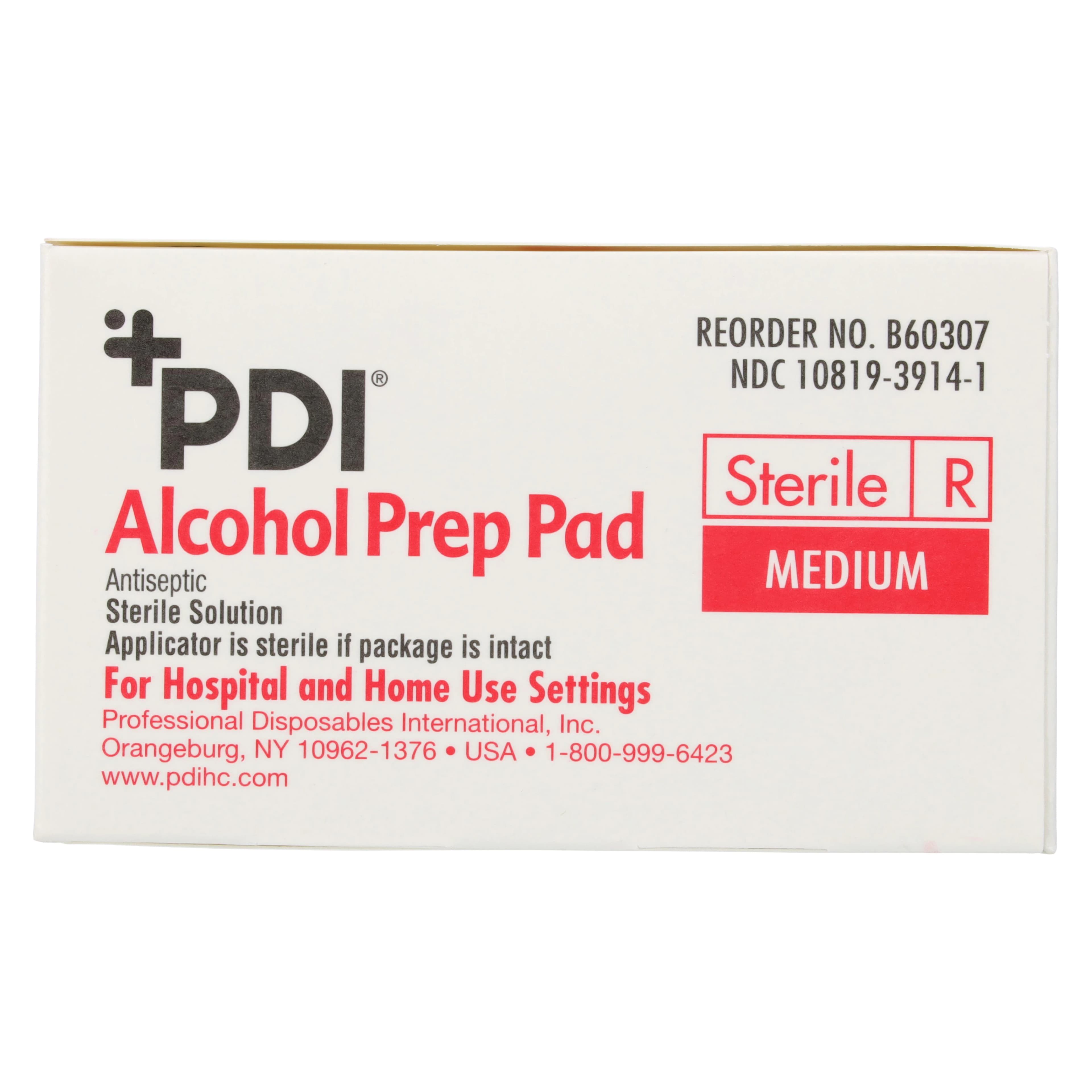 PDI Alcohol Prep Pads, Medium, Sterile, 70% Isopropyl Alcohol, 1.1" x 2.6" Pad, 200/Box, B60307 thumbnail 7