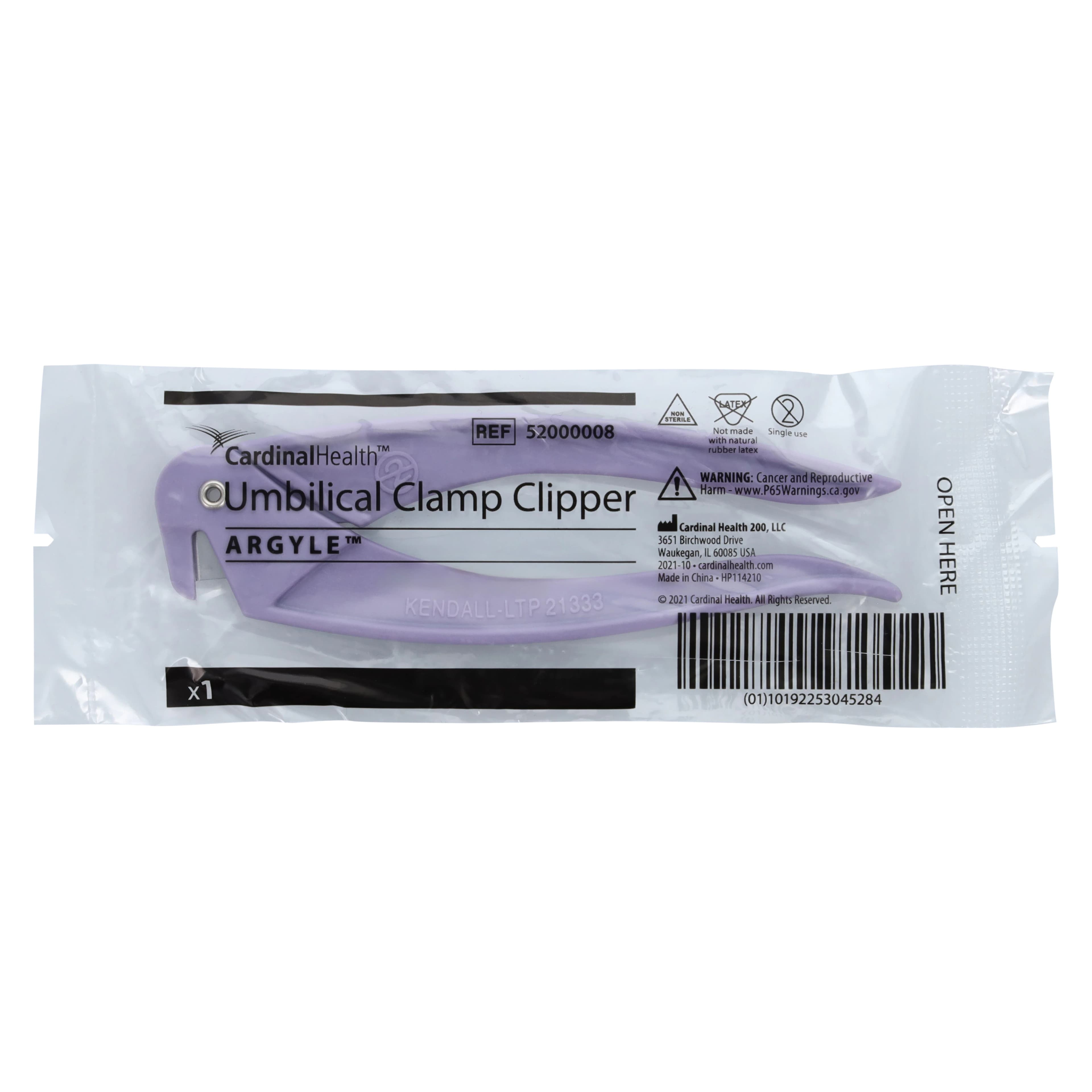 Argyle Umbilical Cord Clipper, 5 x 1-1/2", Non-Sterile, Disposable, Each - Cord Clamp/Clipper Disposable - Image 1