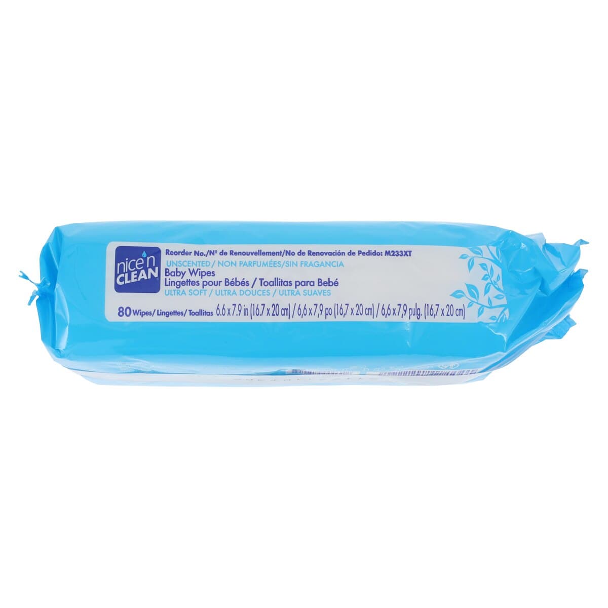 PDI Nice N Clean Baby Wipes, Unscented, Aloe & Vitamin E, 7.9" x 6.6", 80 Wipes per Pack, M233XT thumbnail 3
