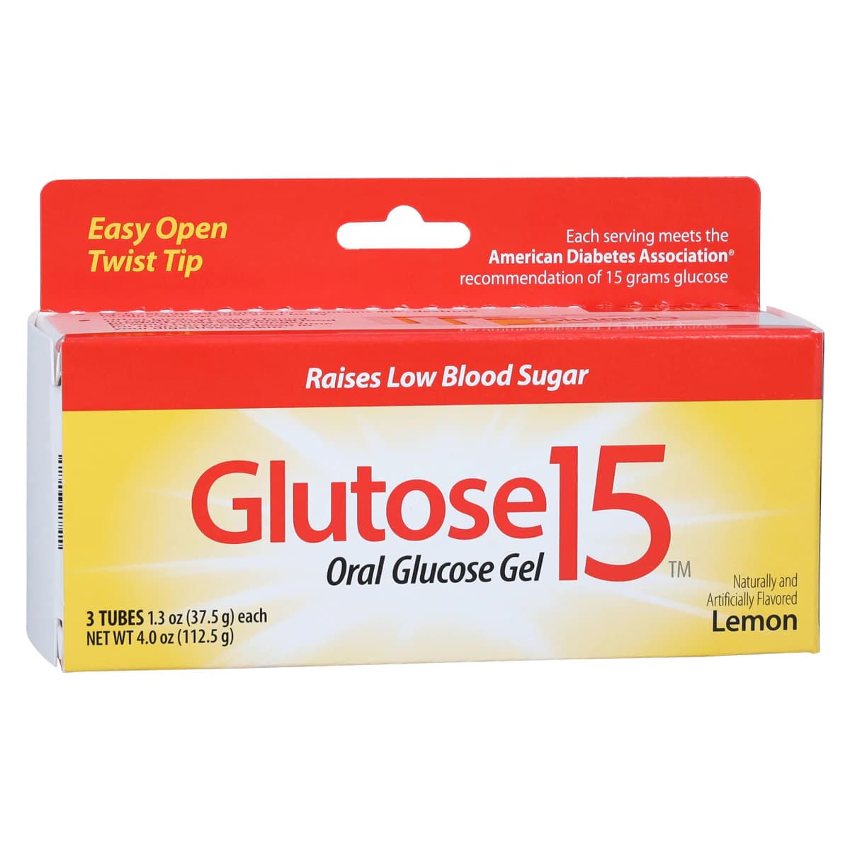 Glutose 15 Gel Lemon, 15g Tube, 3/Pack thumbnail 2