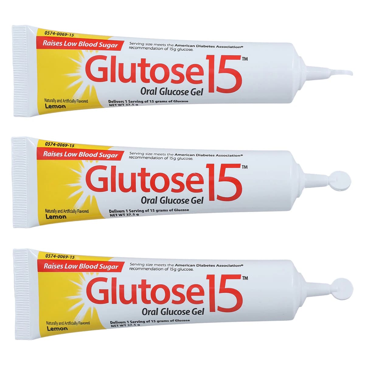 Glutose 15 Gel Lemon, 15g Tube, 3/Pack thumbnail 3
