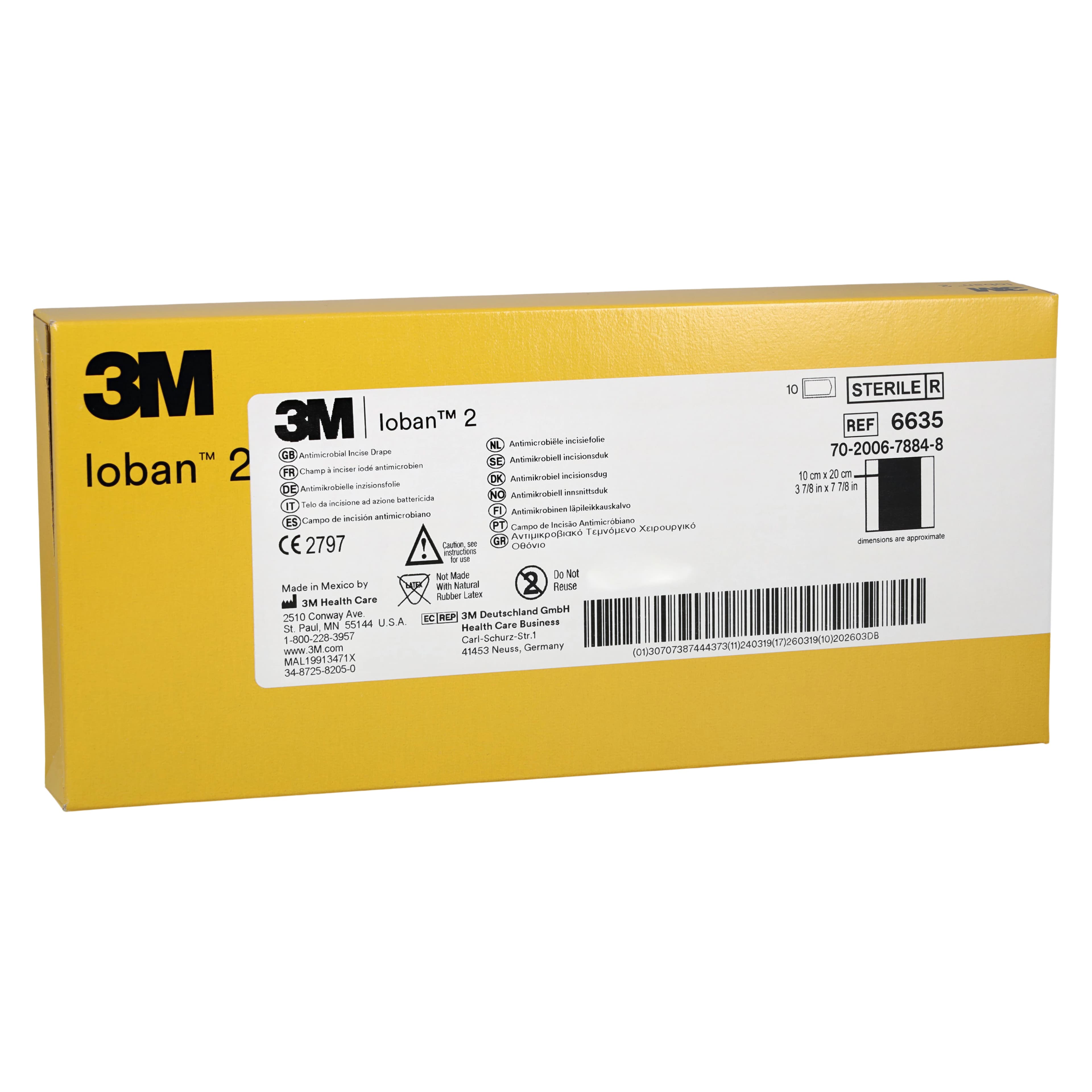 Ioban 2 Antimicrobial Incise Drape, 4" x 8", Sterile, 3M/Solventum - Ioban 2 - Image 1