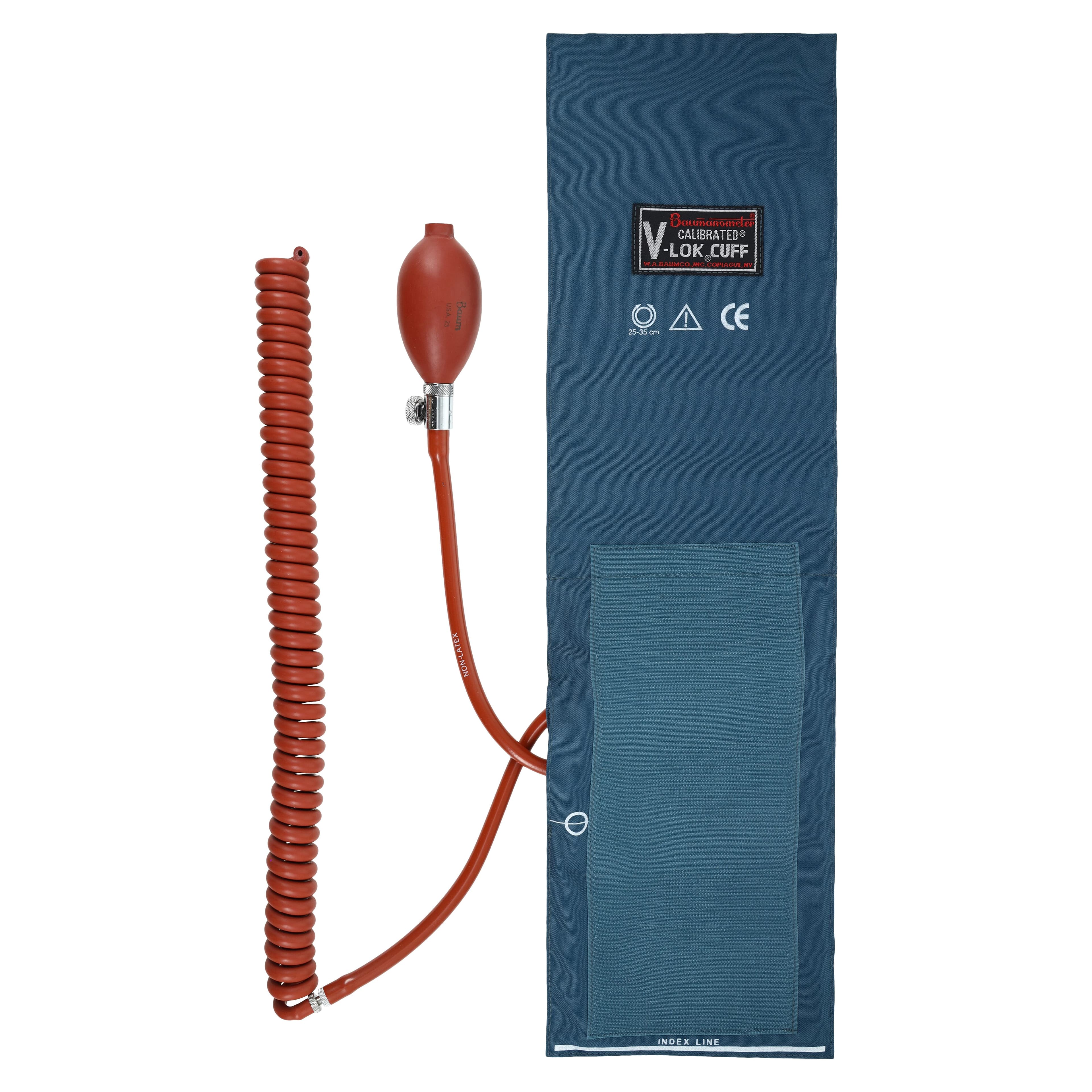 W.A. Baum V-Lok Calibrated Aneroid Sphygmomanometer, Wall Mount, Neutral White, Latex-Free, High Contrast Dial thumbnail 3