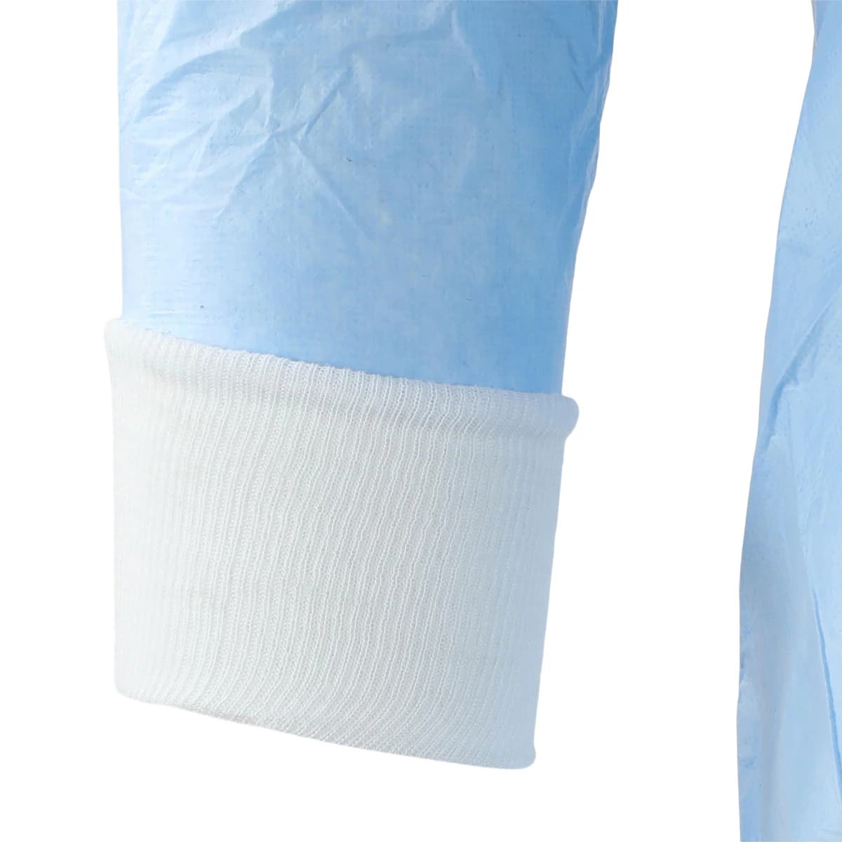 Halyard Comfort Disposable Protective Gown, Spunbonded Film Laminate, Universal Size, Blue, Non-Sterile, Thumb Loop Cuff, 100/Case thumbnail 4