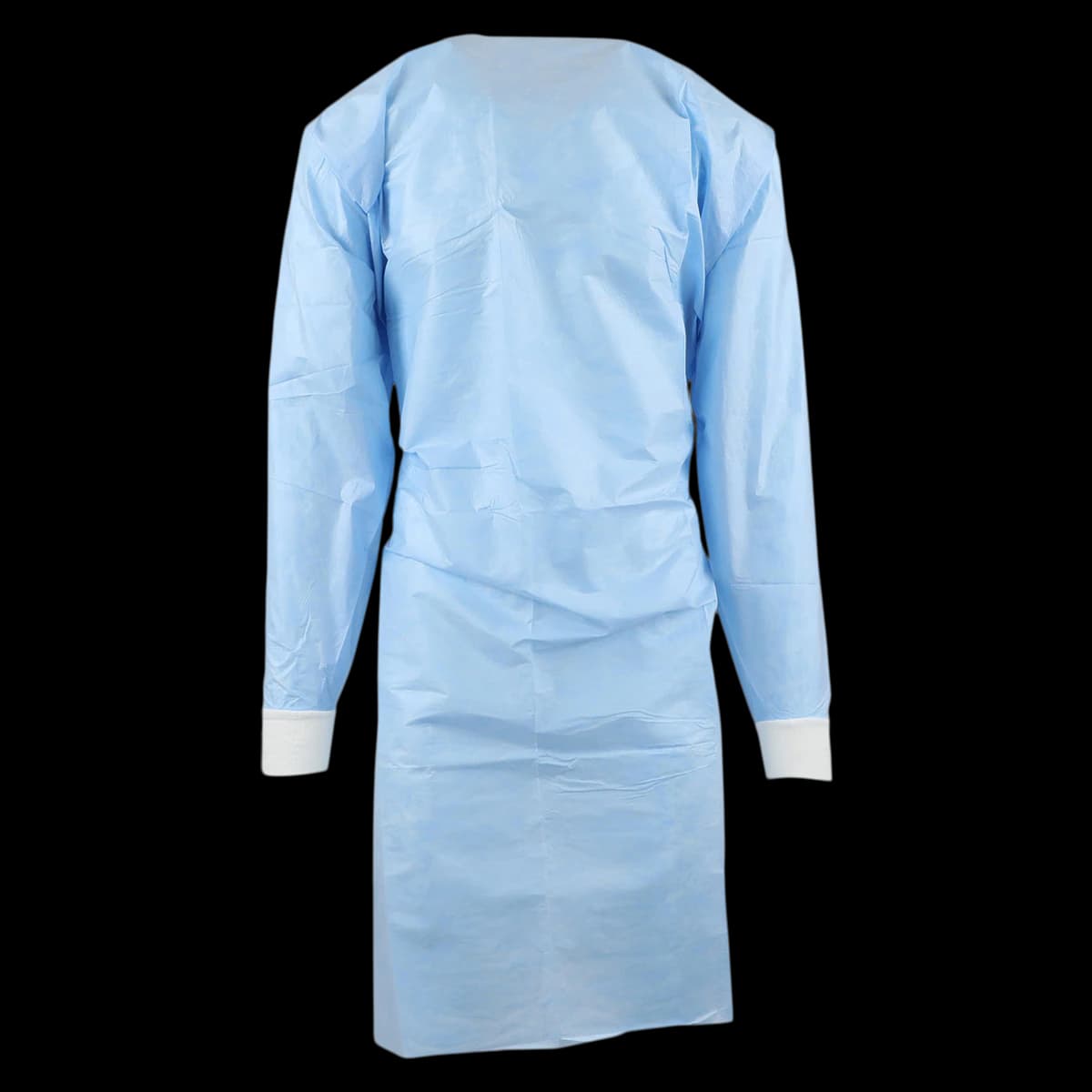 Halyard Comfort Disposable Protective Gown, Spunbonded Film Laminate, Universal Size, Blue, Non-Sterile, Thumb Loop Cuff, 100/Case - Gown Impervious W/thumb - Image 1