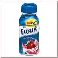 Ensure Nutritional Shake, Strawberry, 8 oz Bottles, 24/Case - Ensure Shake Strawberry - Image 1