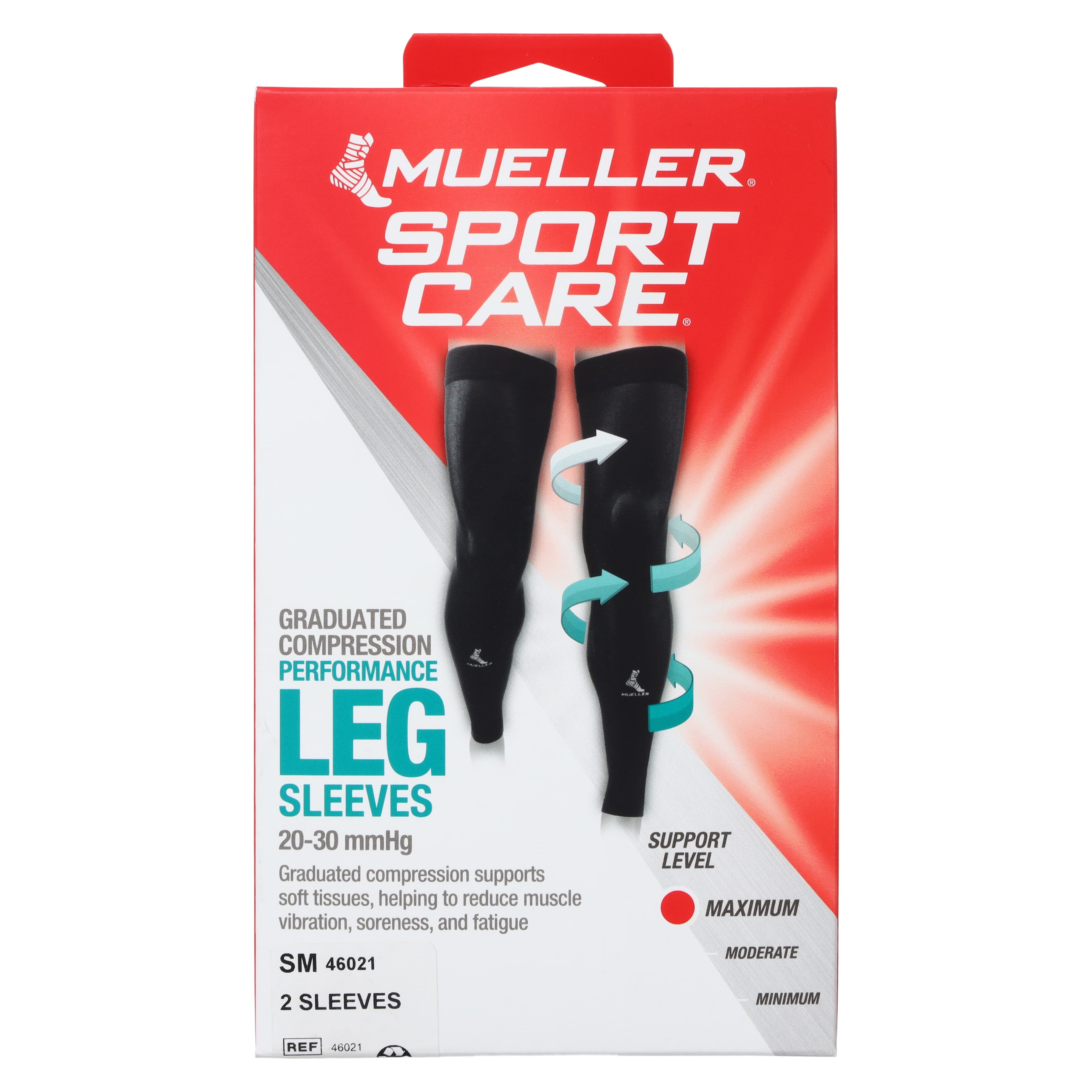 Mueller Sports Medicine Compression Leg Sleeves, Graduated, Small, 17-21" thumbnail 5