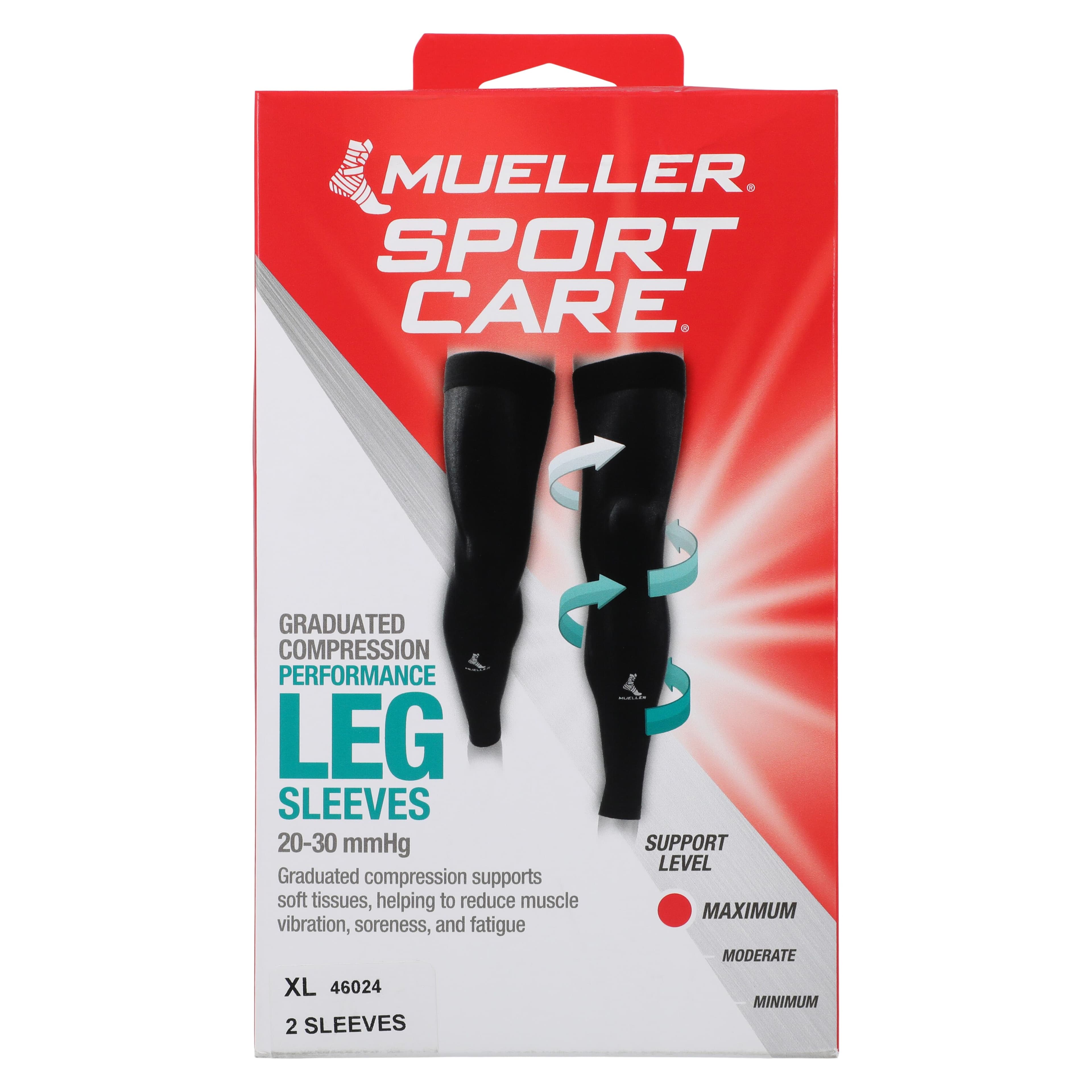 Mueller Sports Medicine Graduated Compression Leg Sleeve, X-Large, 23-27" thumbnail 5