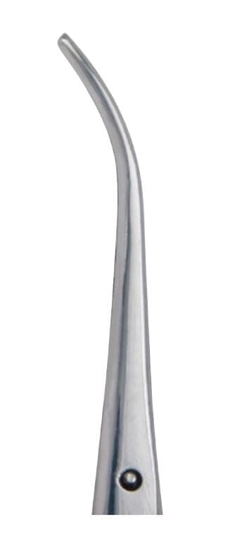 Miltex Vantage Eye Dressing Forceps, Serrated, Curved, 4" - Eye Forcep Serrated Curved - Image 1