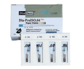 DiaDent Dia-ProISO GT Spillproof mm-Marked Absorbent Paper Points, .04 Taper, #45, White, 100/Pk, MP210-609 - Paper Points, MM, Dia-ProISO GT .04 #45, Spillproof, 100/Pk, MP210-609 - Image 1