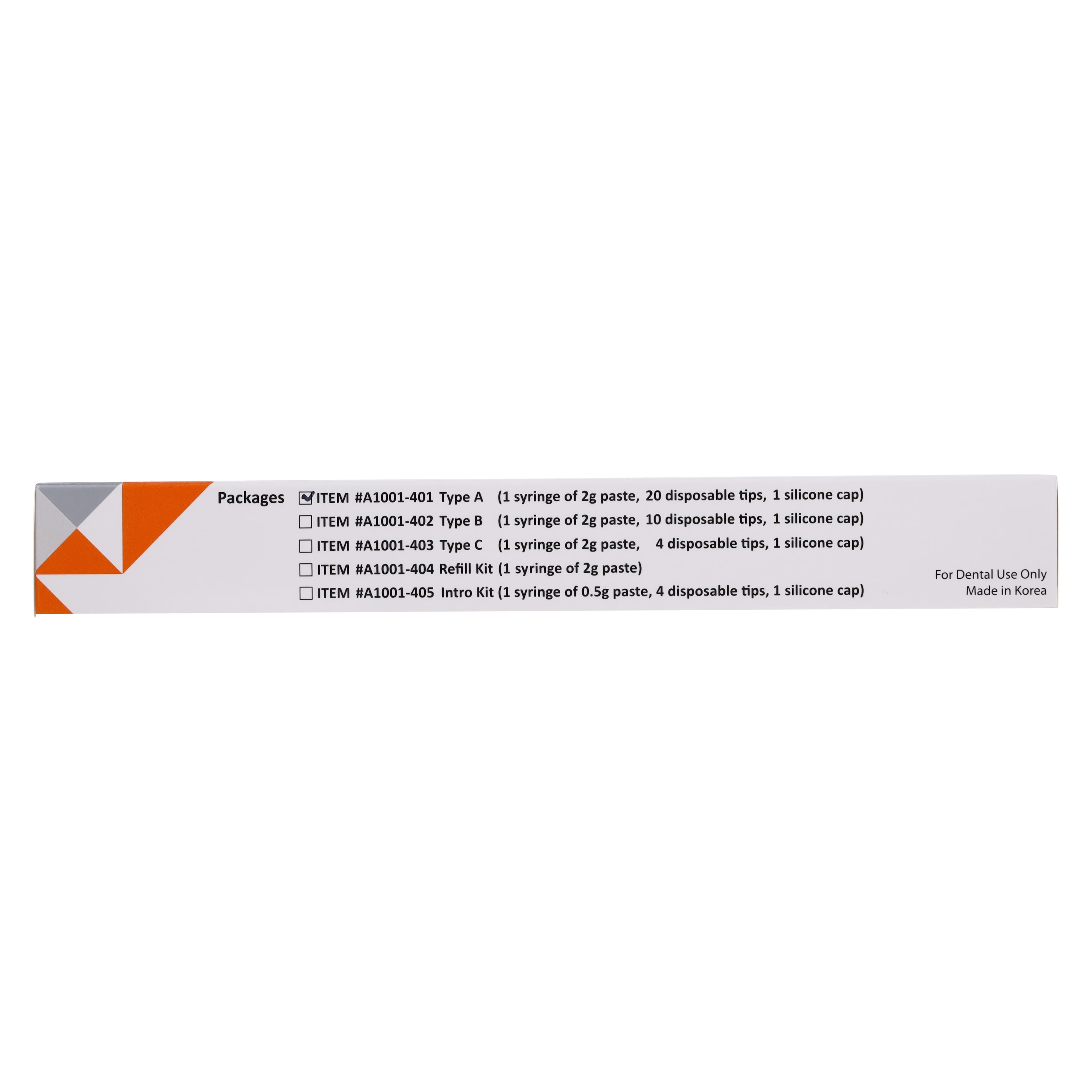 DiaPaste Regular Kit, Pre-Mixed Calcium Hydroxide Barium Sulfate Paste, 2 g Syringe with 20 Disposable Tips, A1001-401 thumbnail 4