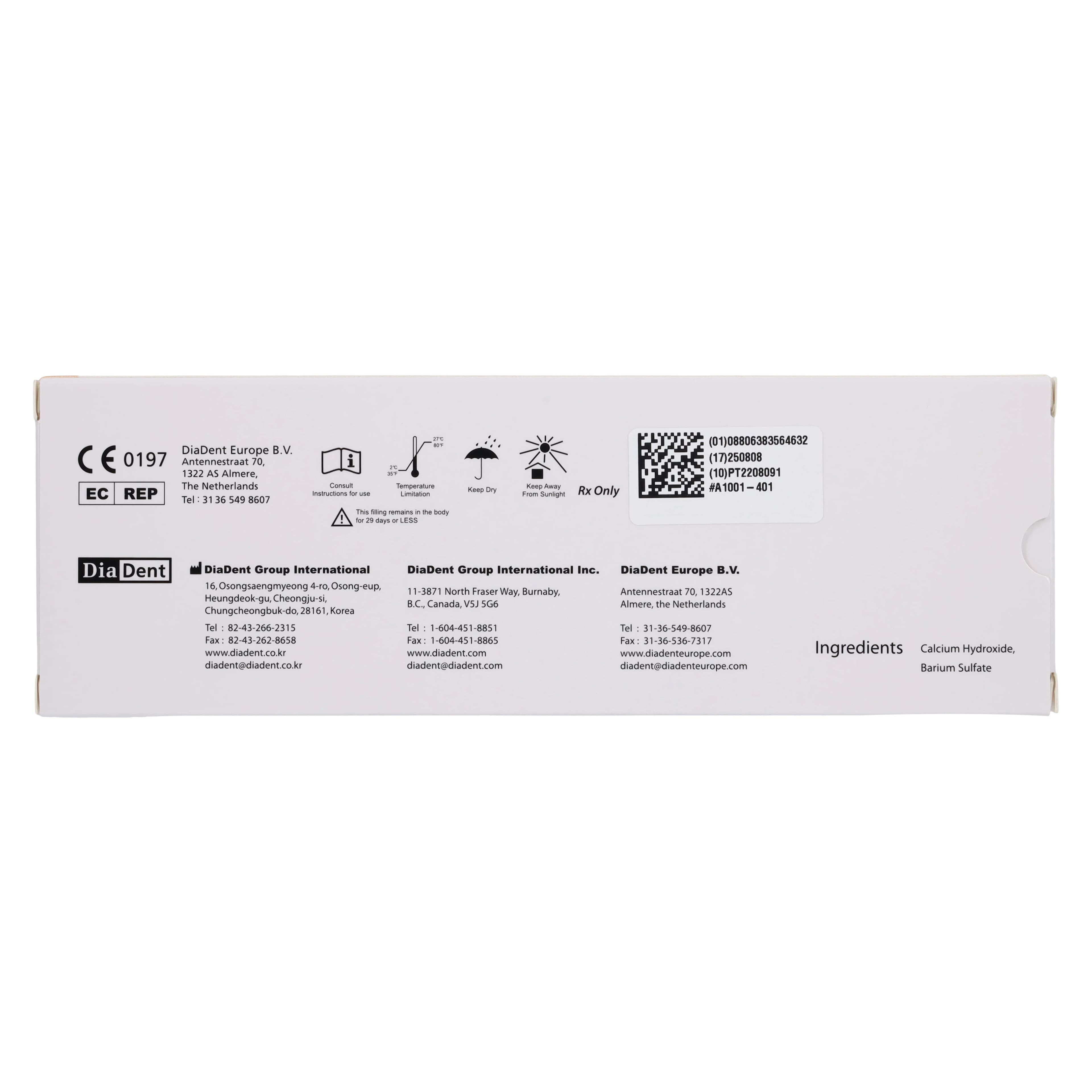 DiaPaste Regular Kit, Pre-Mixed Calcium Hydroxide Barium Sulfate Paste, 2 g Syringe with 20 Disposable Tips, A1001-401 thumbnail 6