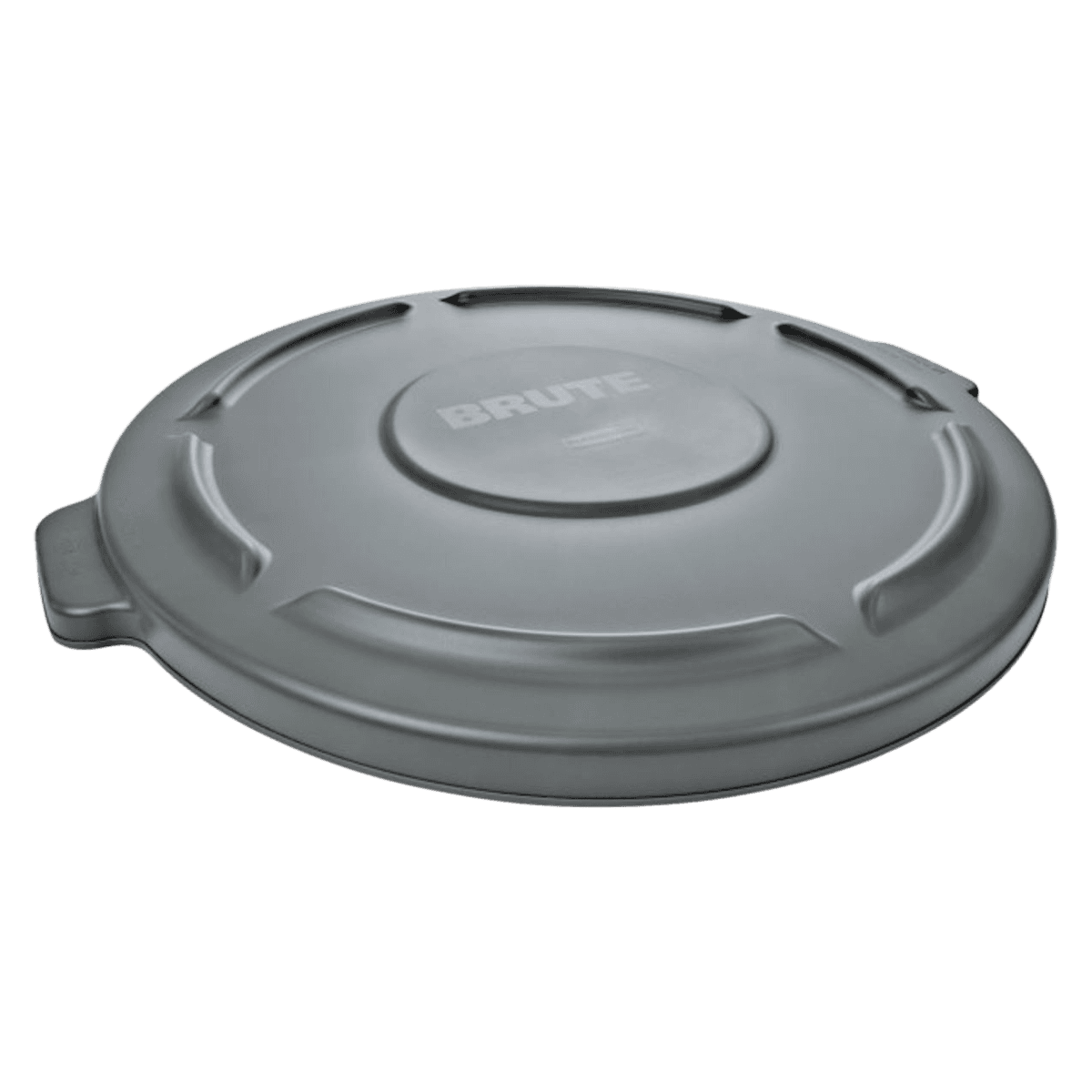Rubbermaid Commercial BRUTE Self-Draining Flat Top Lid for 55 gal Round Containers, 24.5" Diameter, Snap-On, UV Inhibitor, 4/Case - Rubbermaid Commercial BRUTE Self-Draining Flat Top Lids for 55 gal Round Containers - Image 1