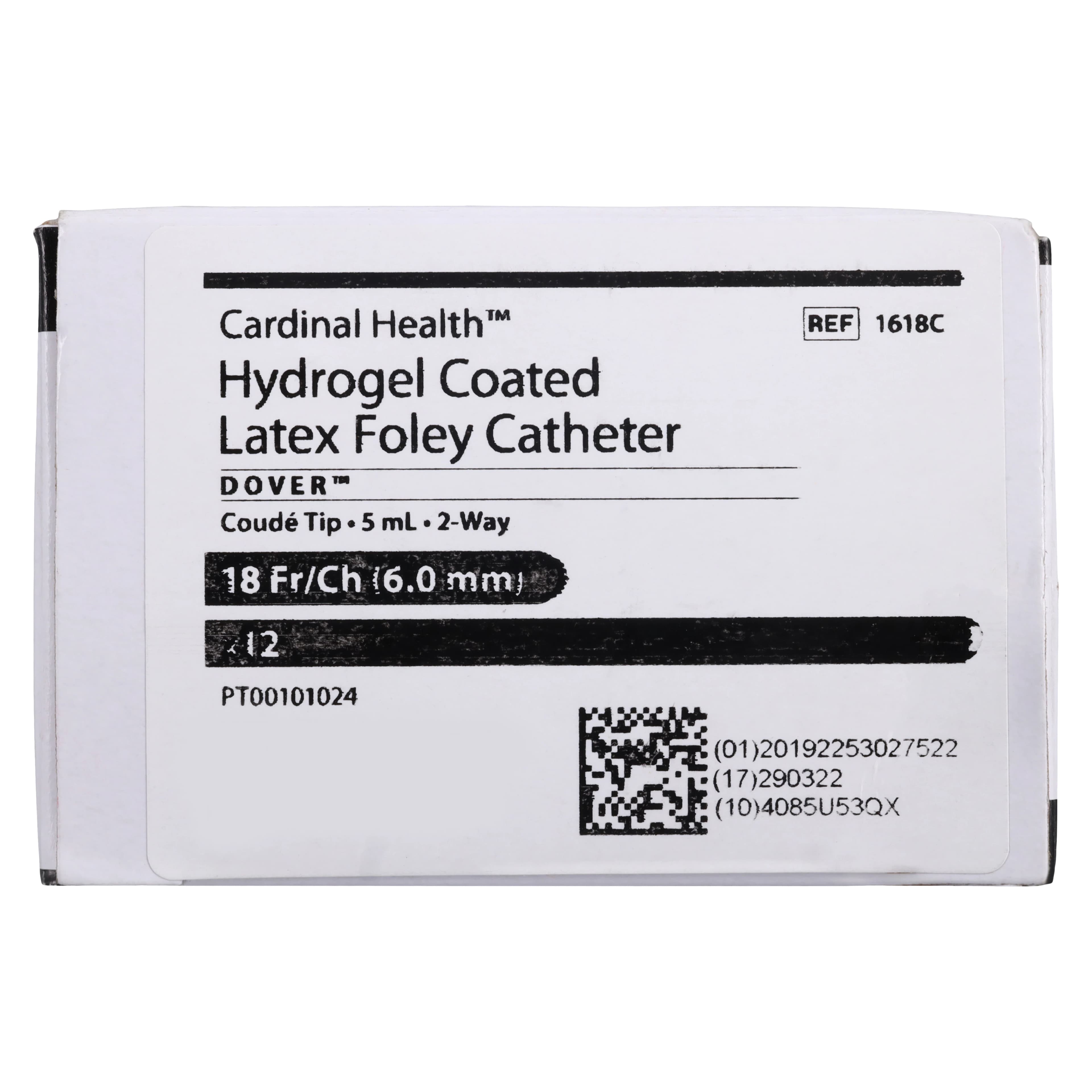 Dover Ultramer 2-Way Foley Catheter, Coude Tip, Silicone, 18 Fr, 5 cc, 18FR thumbnail 4