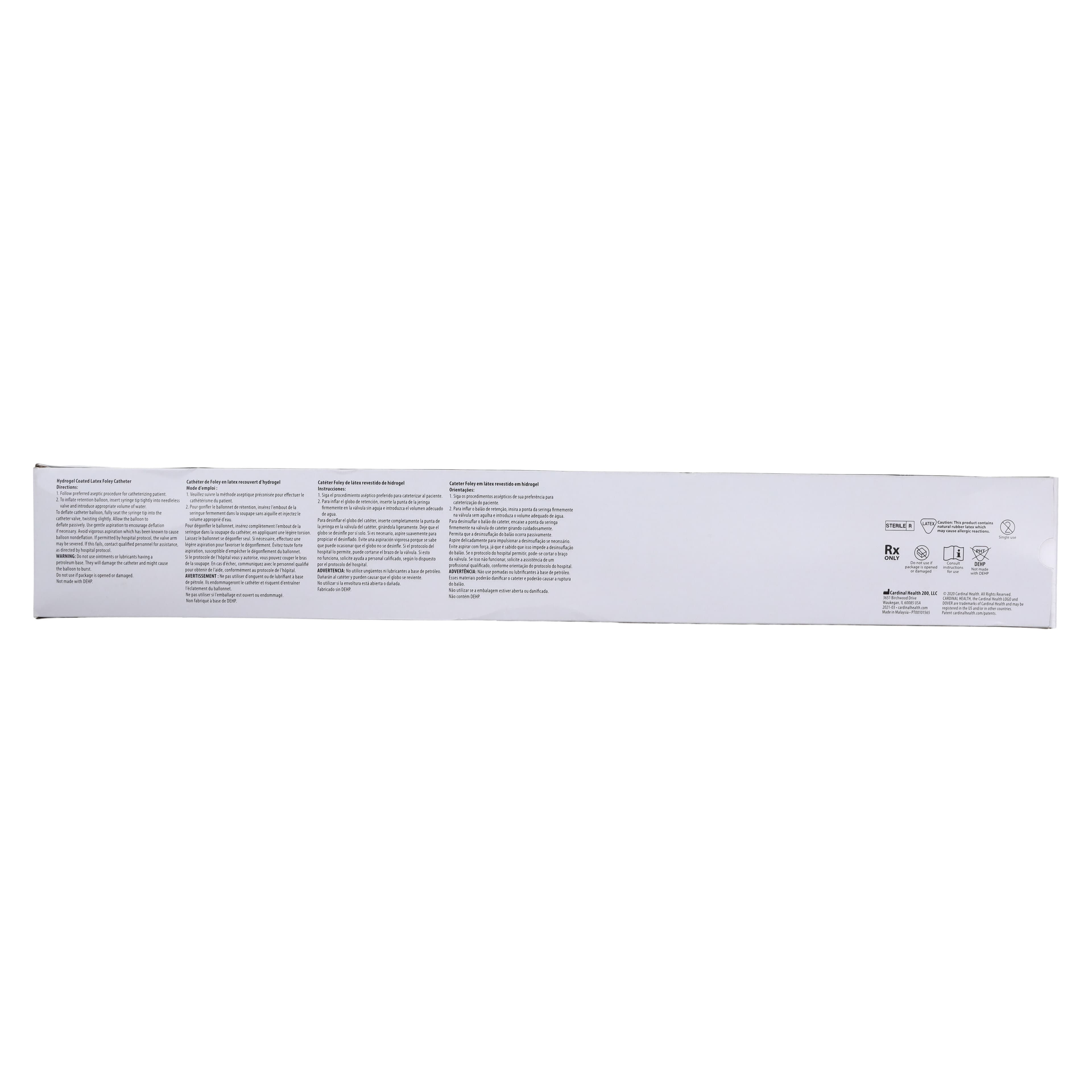 Dover Ultramer 2-Way Foley Catheter, Coude Tip, Silicone, 18 Fr, 5 cc, 18FR thumbnail 6