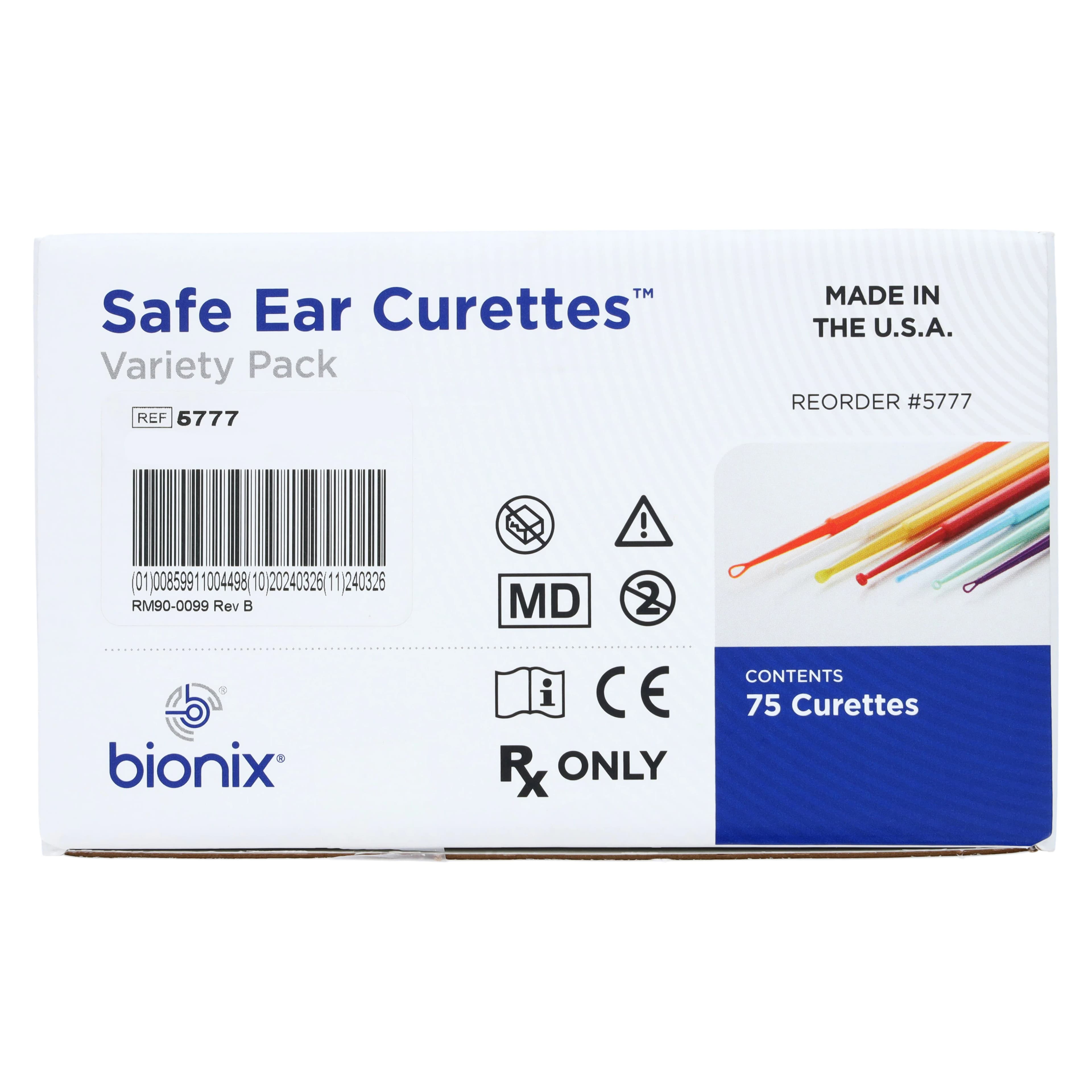 Bionix Safe Ear Starter Kit, Polypropylene Curette Variety Pack, Non-Sterile, Disposable, 75/Box thumbnail 3