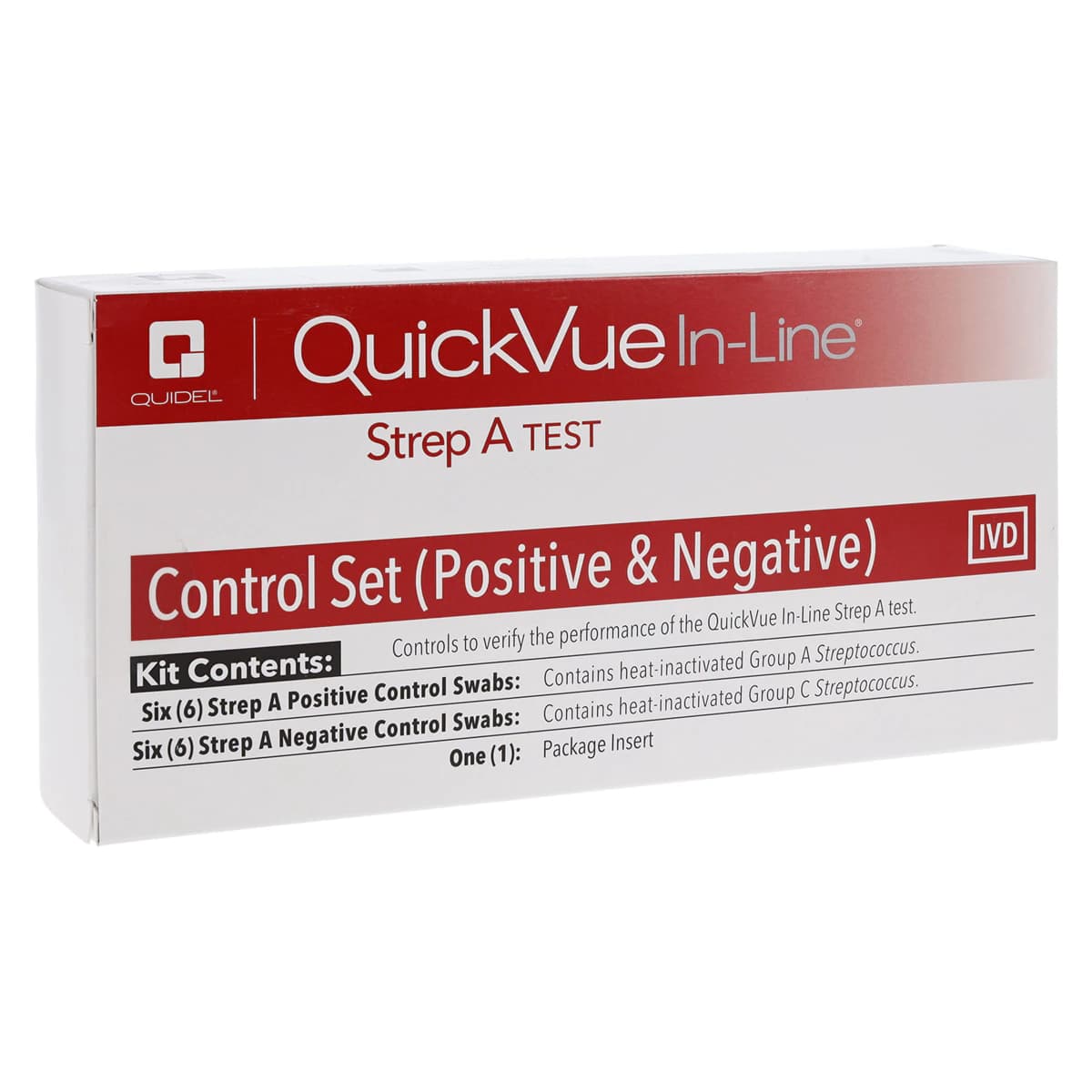 Strep A Control Swab Set 6(+), Quickvue In-Line, Positive/Negative Control, 12/ST - Strep A Control Swab Set 6(+) - Image 1