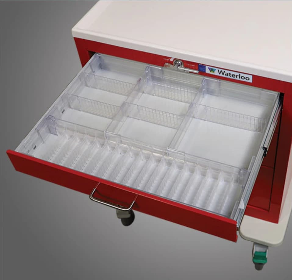 Waterloo Healthcare Adjustable Divider Set for Steel Standard Crash Carts, 1/Set - Divider Set For Crash - Image 1